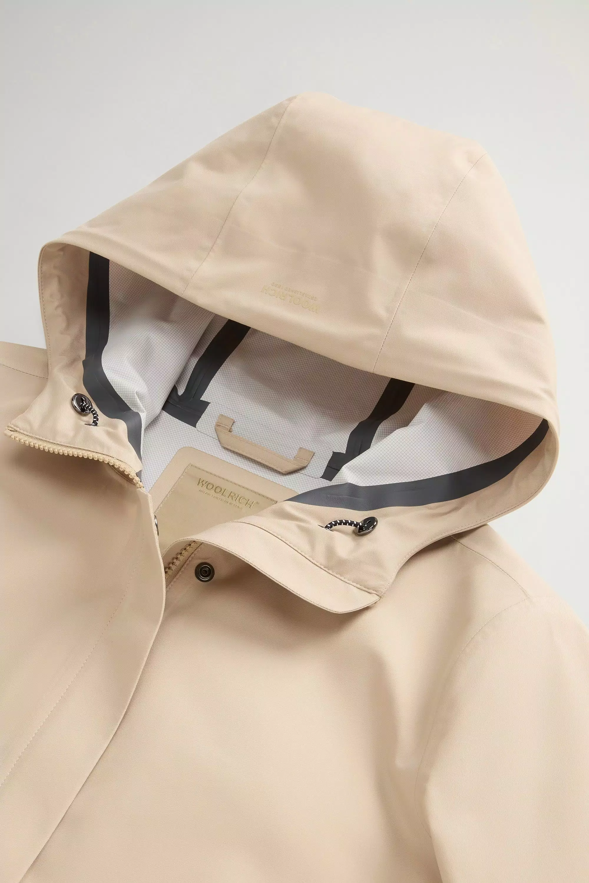 Waterproof Parka in Light Stretch - White Pepper