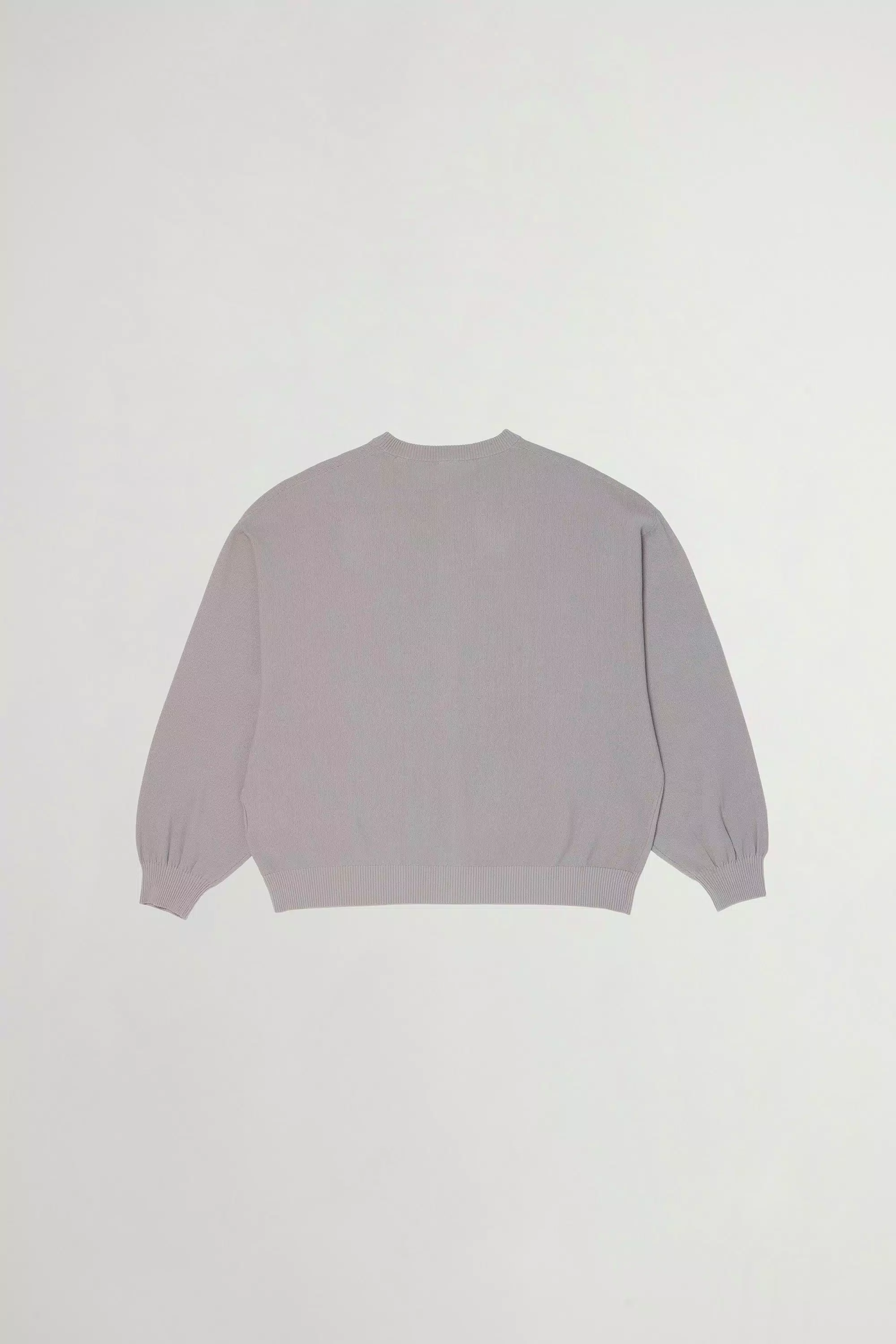 Crewneck Cardigan in Pure Cotton Pique - Charcoal