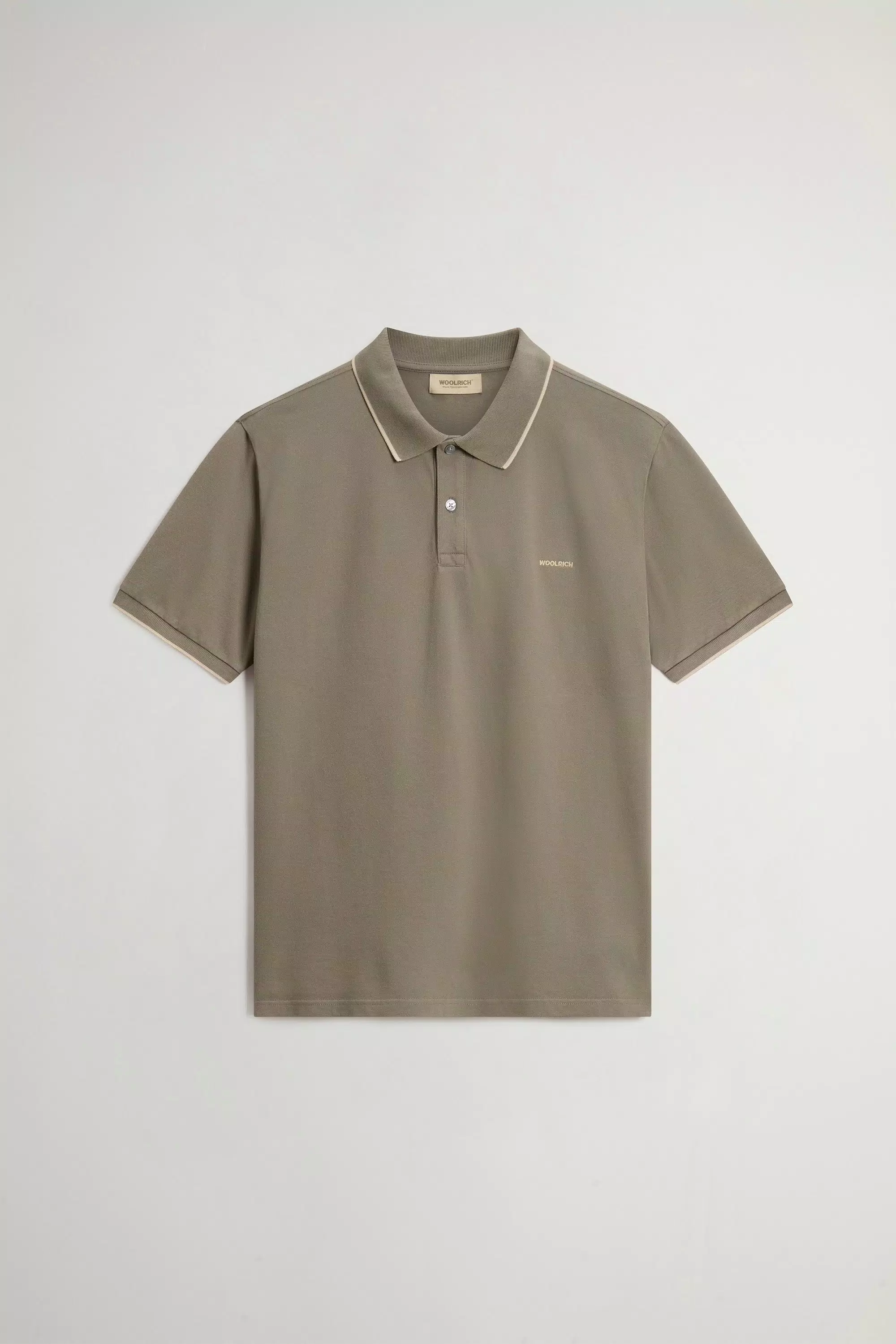 Monterey Polo Shirt in Stretch Cotton-Blend Pique - Smokey Olive