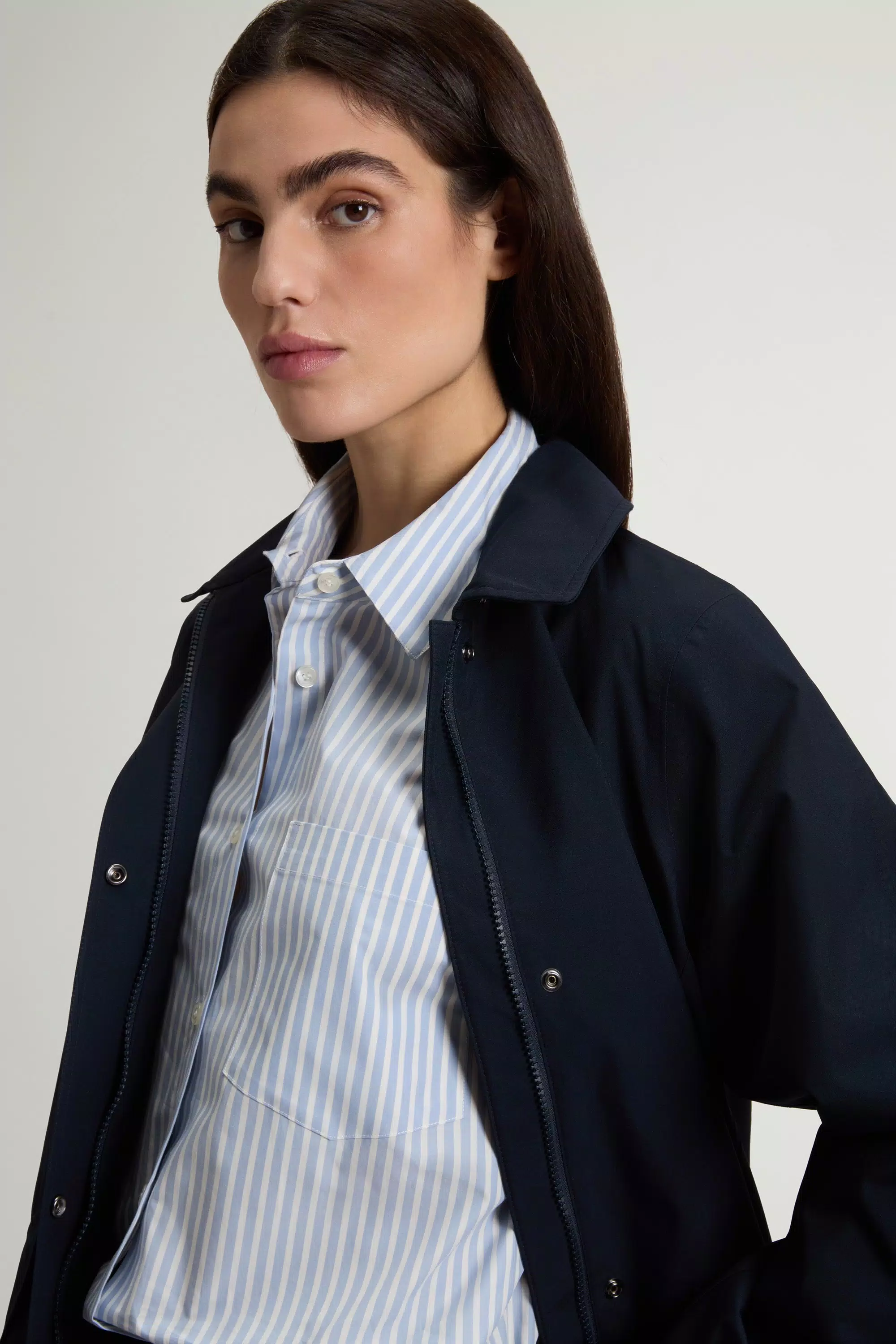 Parka in WINDSTOPPER by GORE-TEX LABS Fabric - Melton Blue
