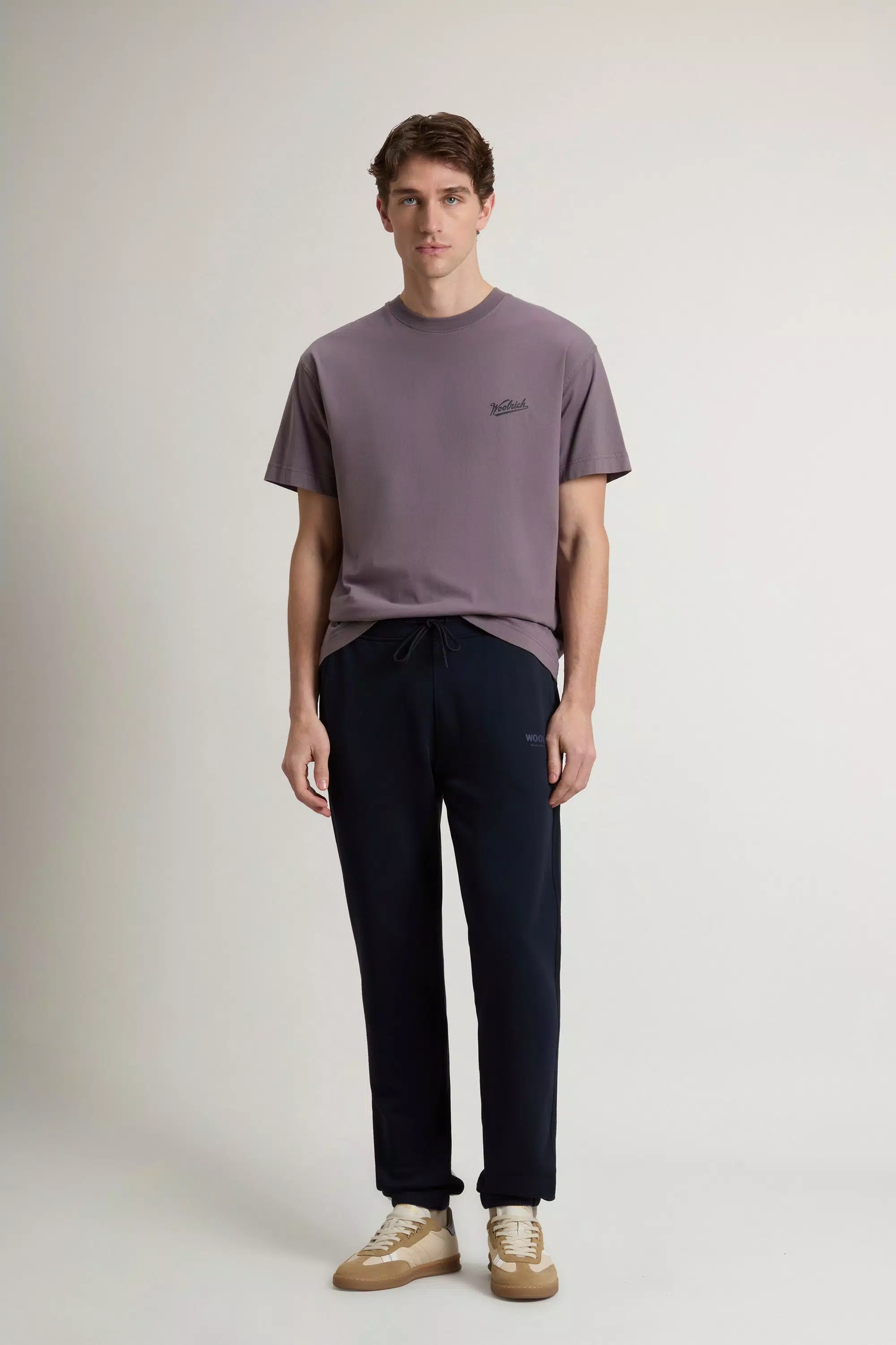 Sports Pants in Pure Cotton - Melton Blue