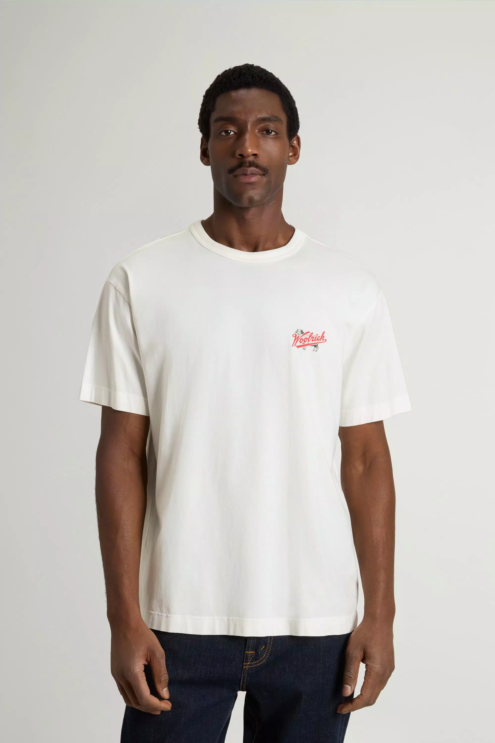 T-Shirt in Pure Cotton with Logo - Arctic White