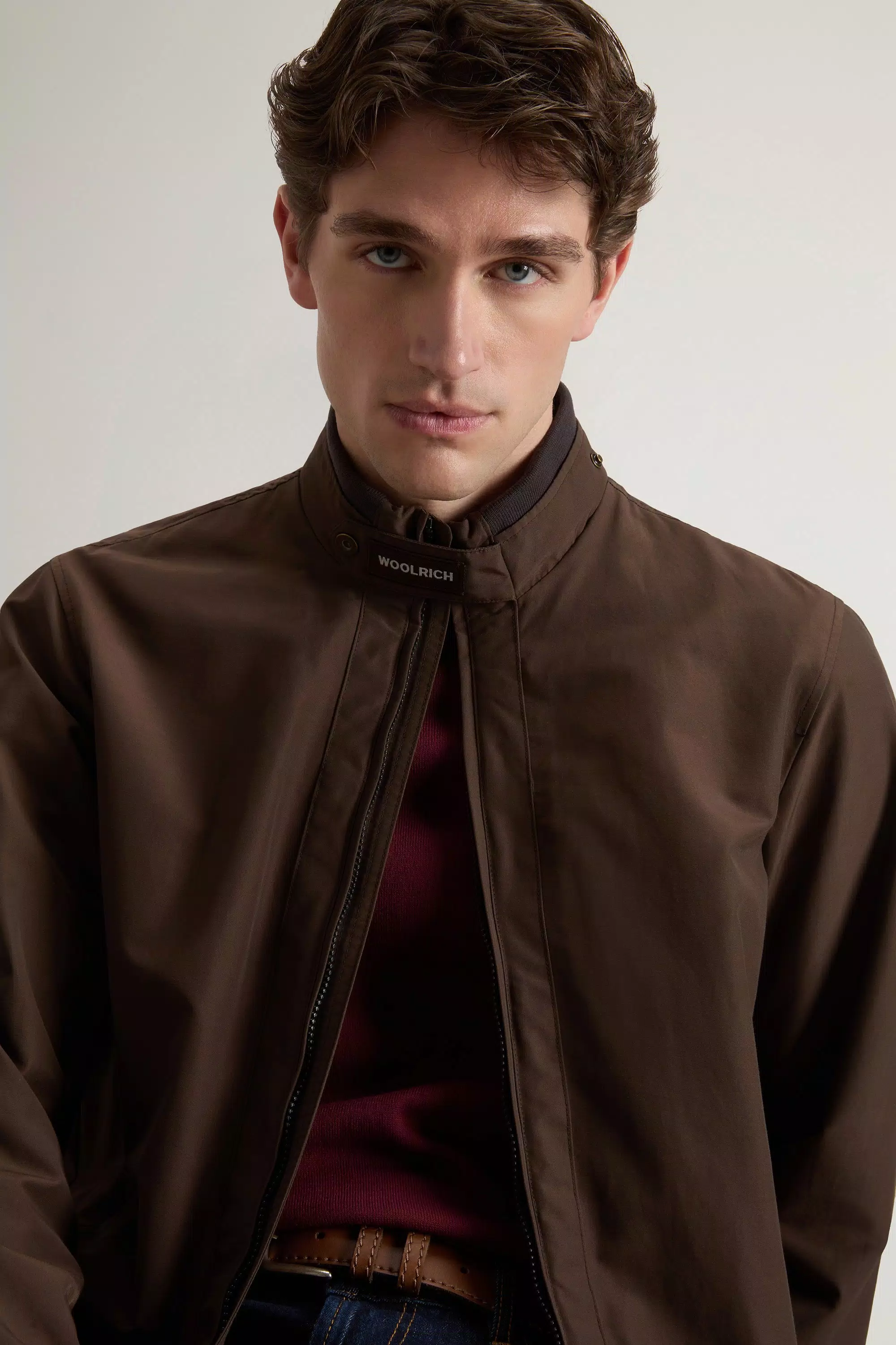 Lewis Bomber Jacket in Light Ramar - Slate Black