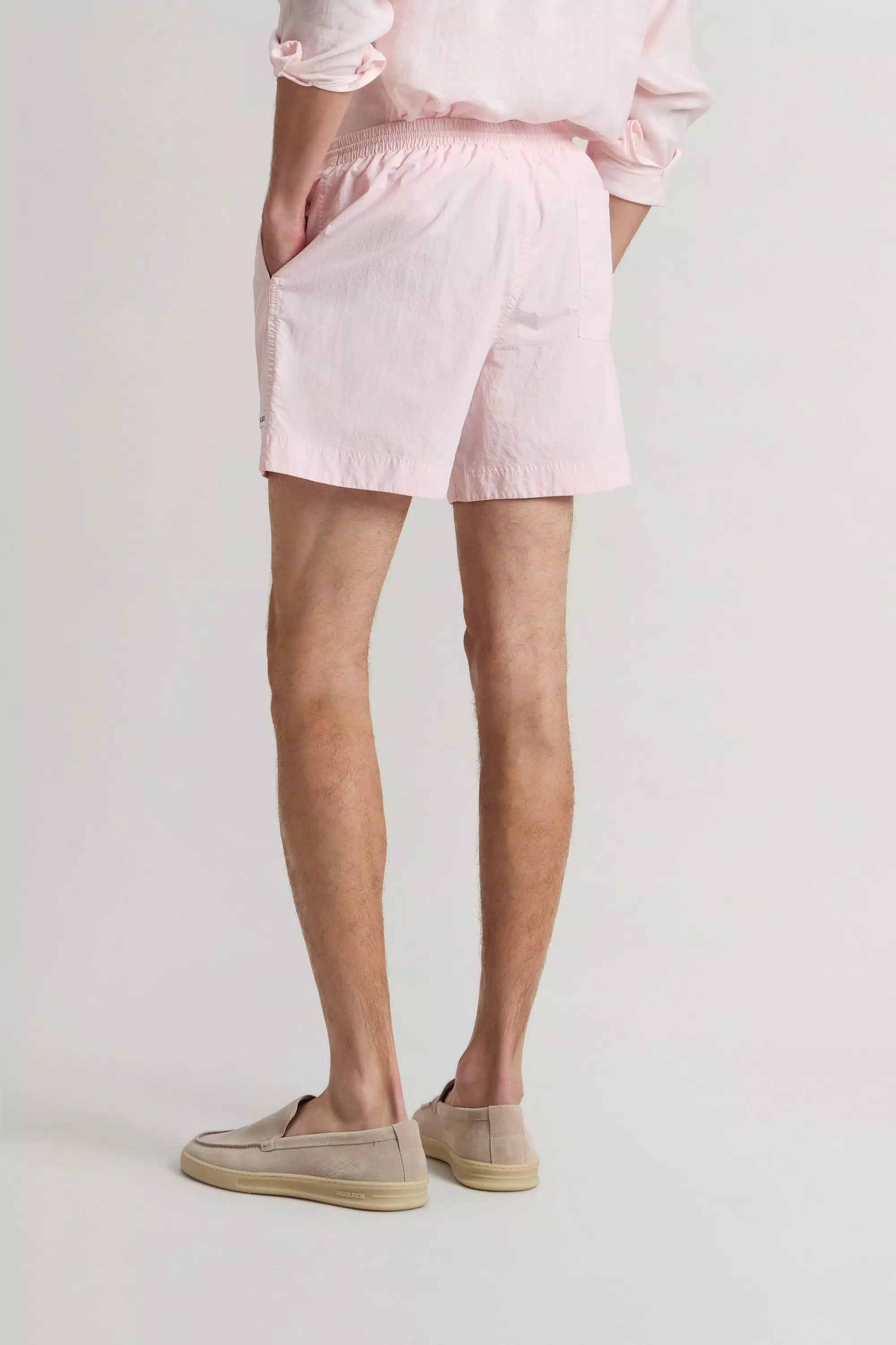 Garment-Dyed Swim Shorts in Nylon - Pale Lilac