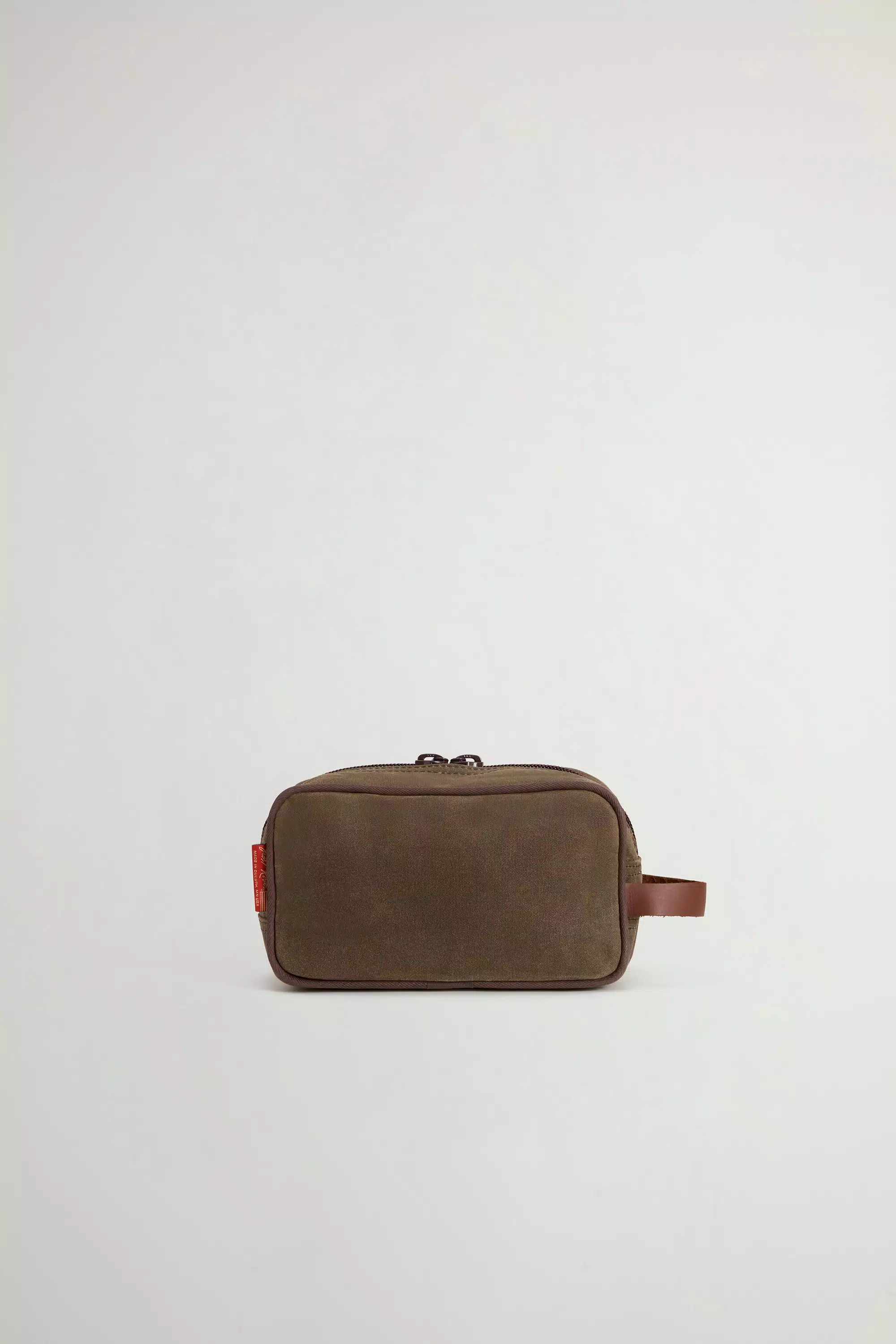 Travel Beauty Case in Waxed Pure Cotton - Dried Herb