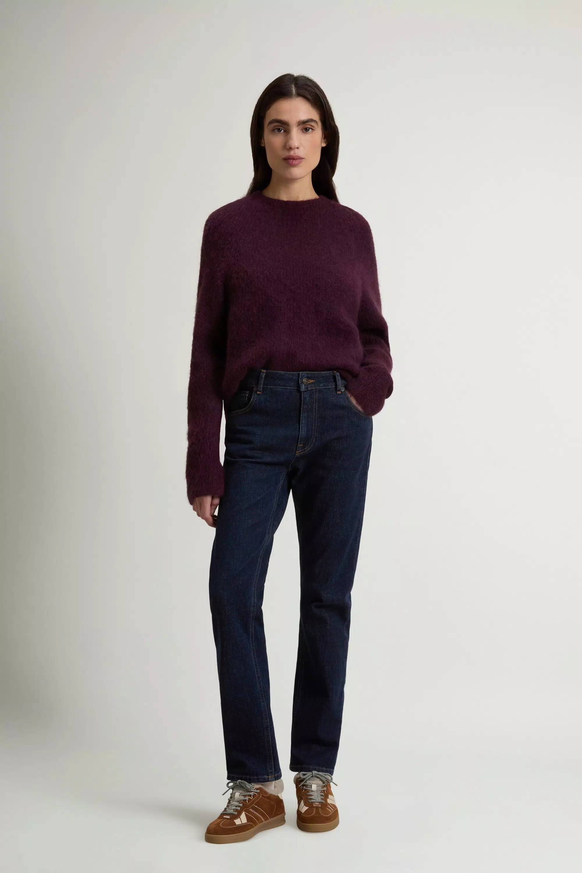 Five-Pocket Jeans in Stretch Cotton Denim - Rinse Washed