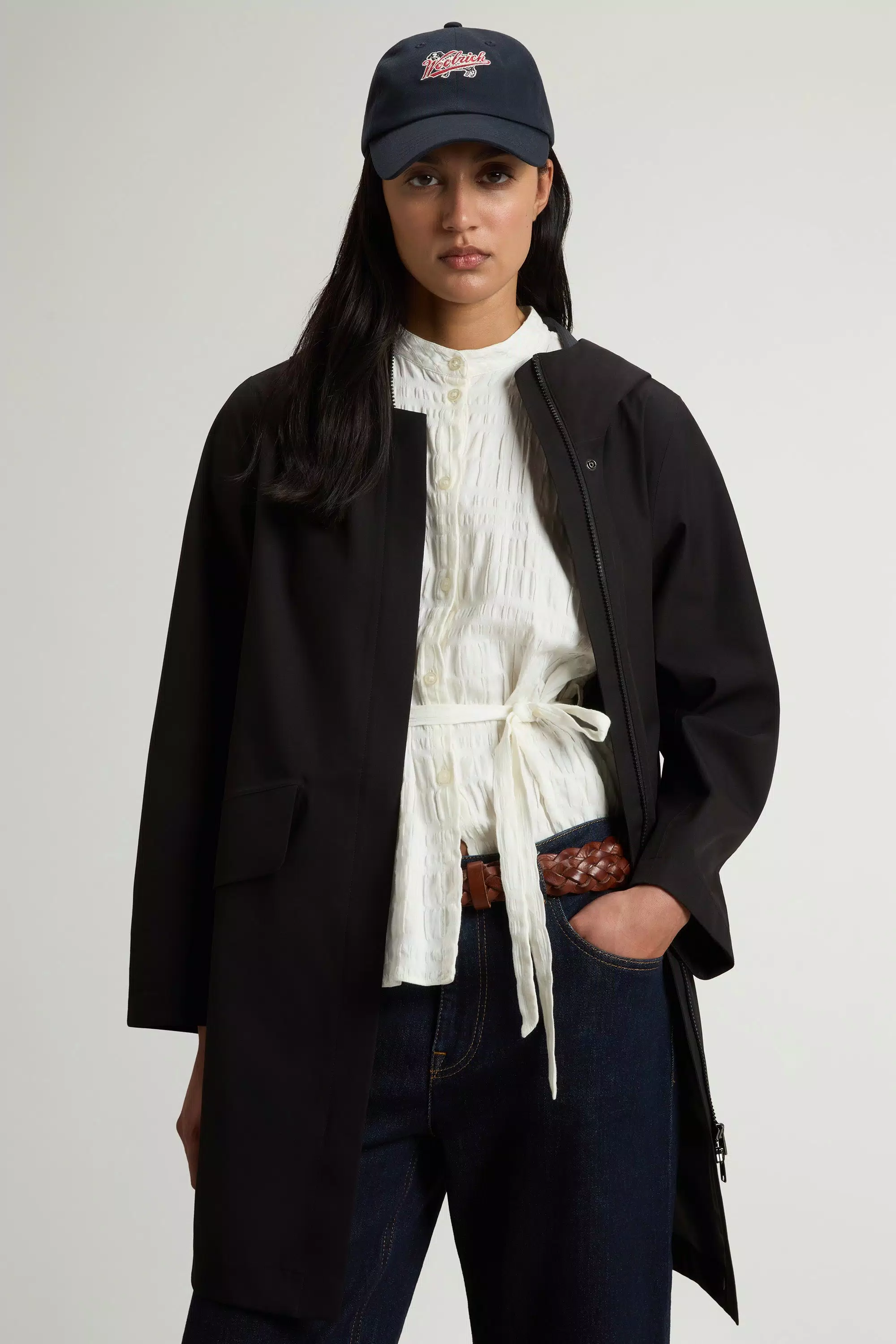 Waterproof Parka in Light Stretch - Black