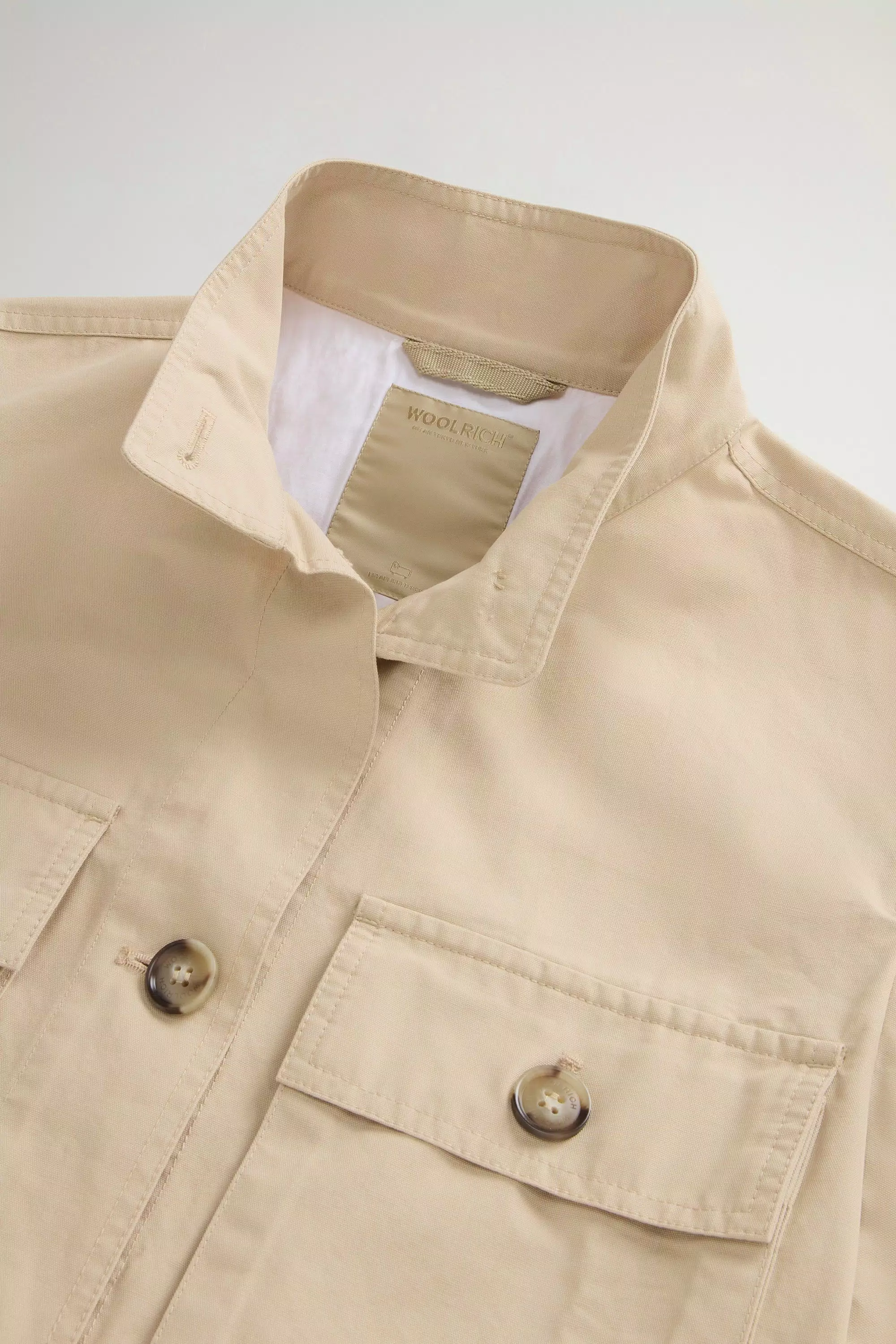 Field Overshirt in Washed Pure Cotton - White Pepper