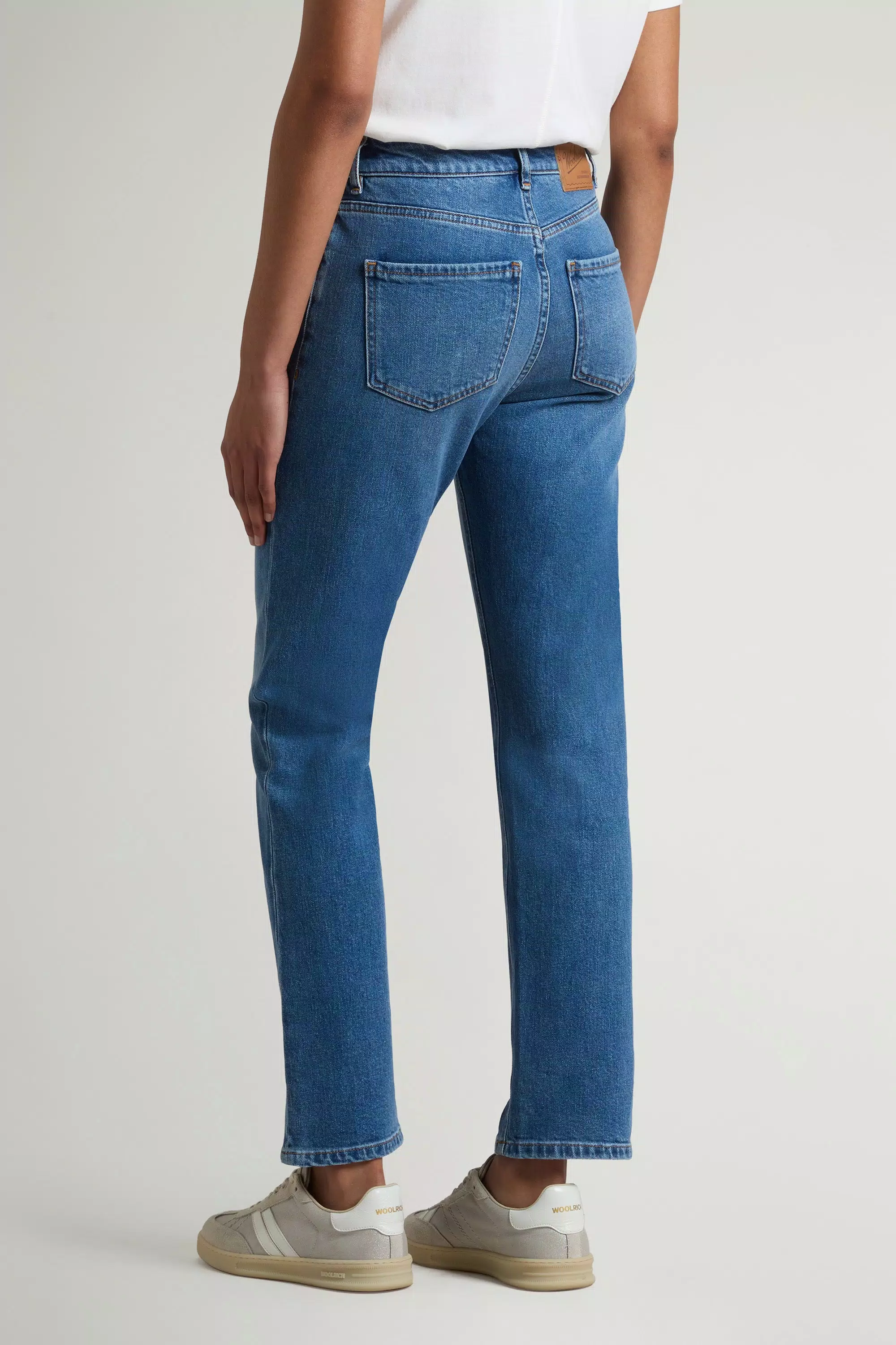 Five-Pocket Jeans in Stretch Cotton Denim - Stone Washed