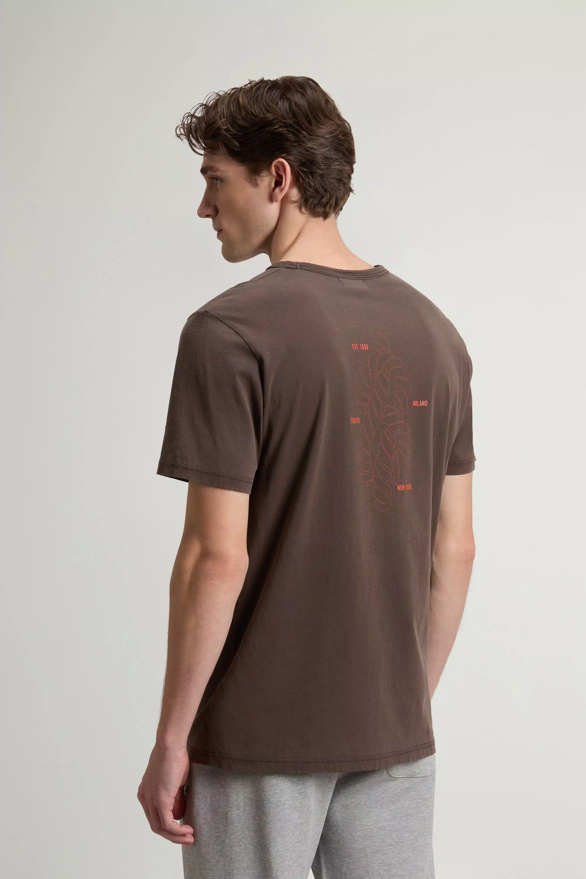 Garment-Dyed T-shirt in Pure Cotton - Faded Slate Black