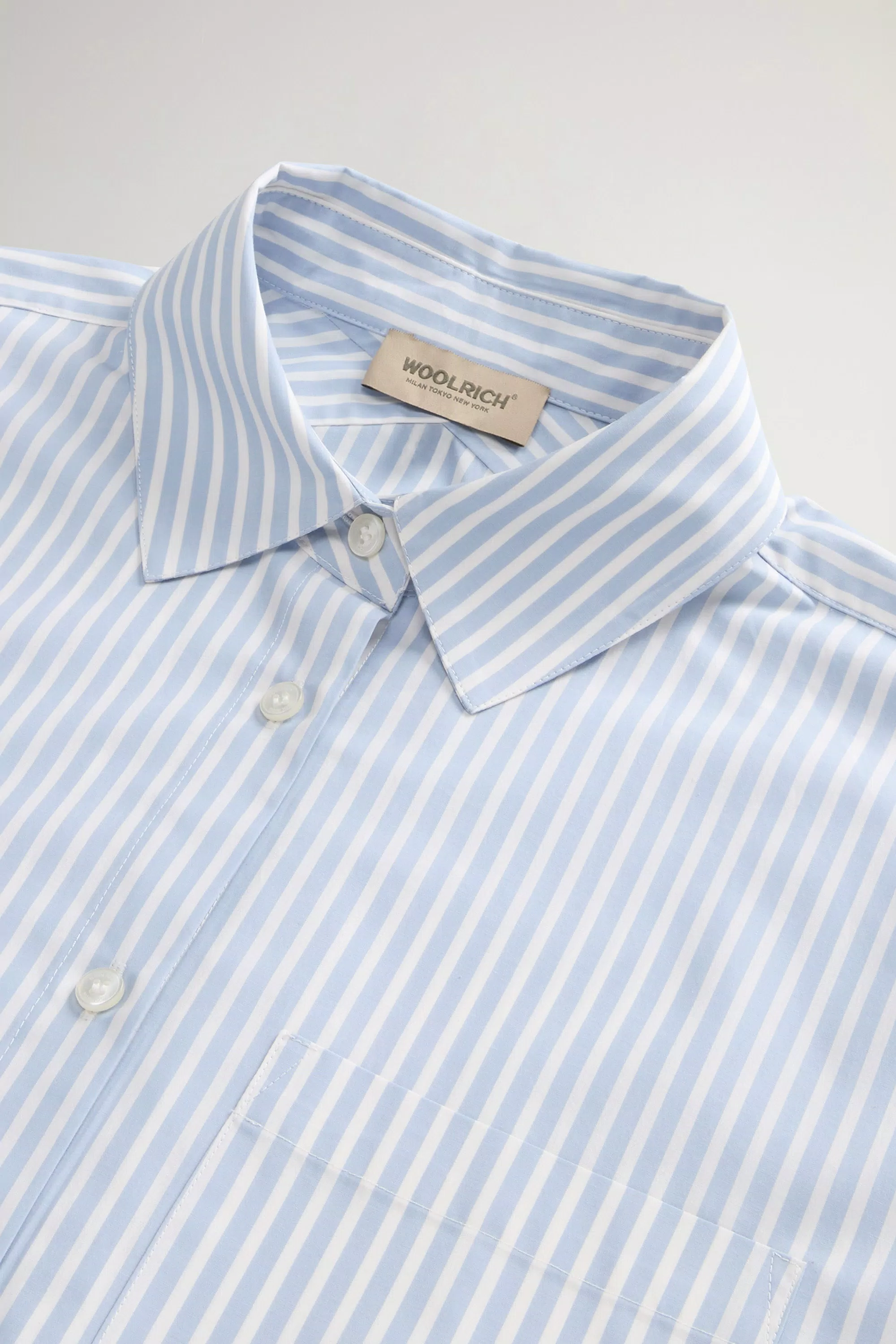 Boyfriend Shirt in Striped Pure Cotton Poplin - Stripe Blue Whiff