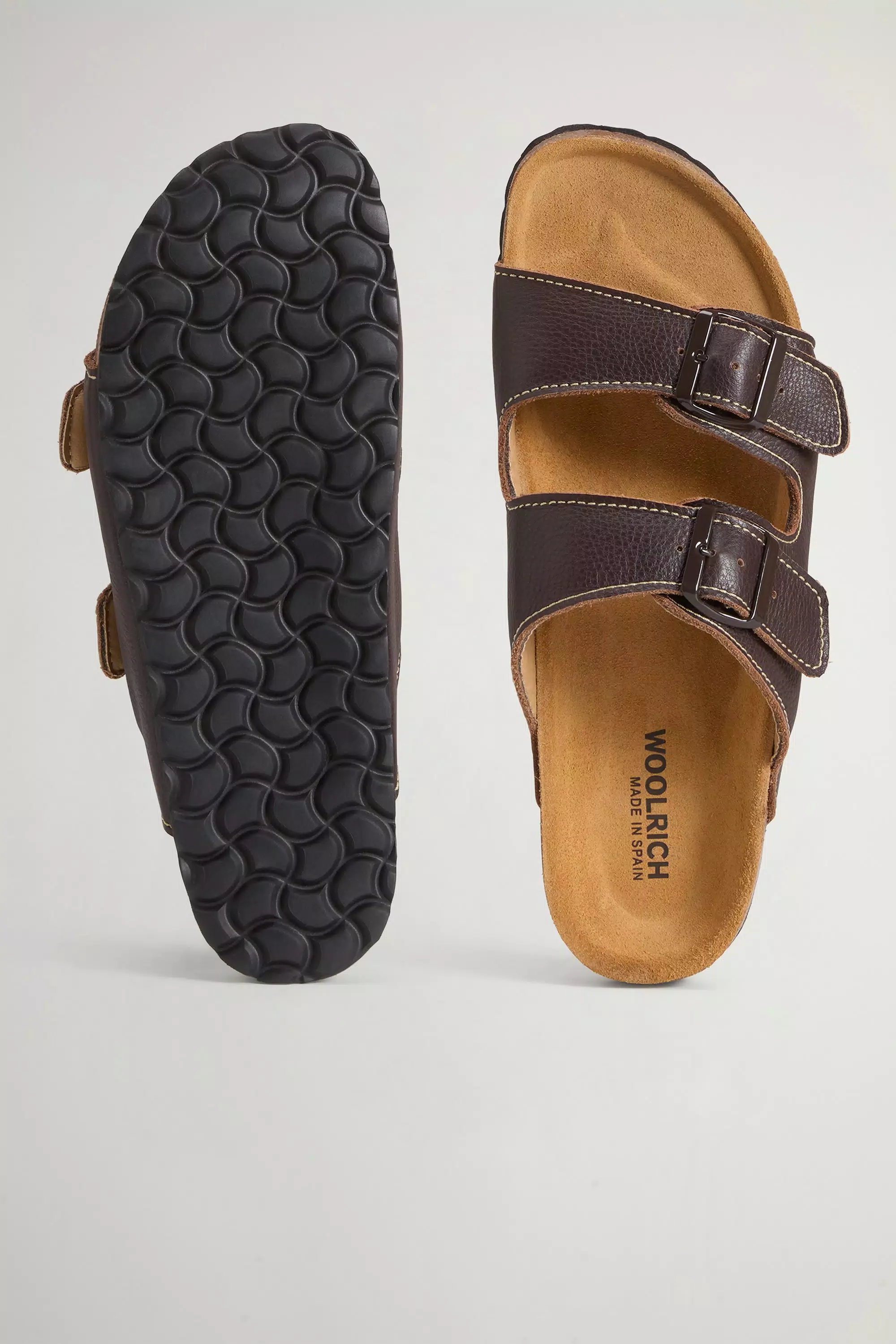 Sandals in Tumbled Leather - Brown