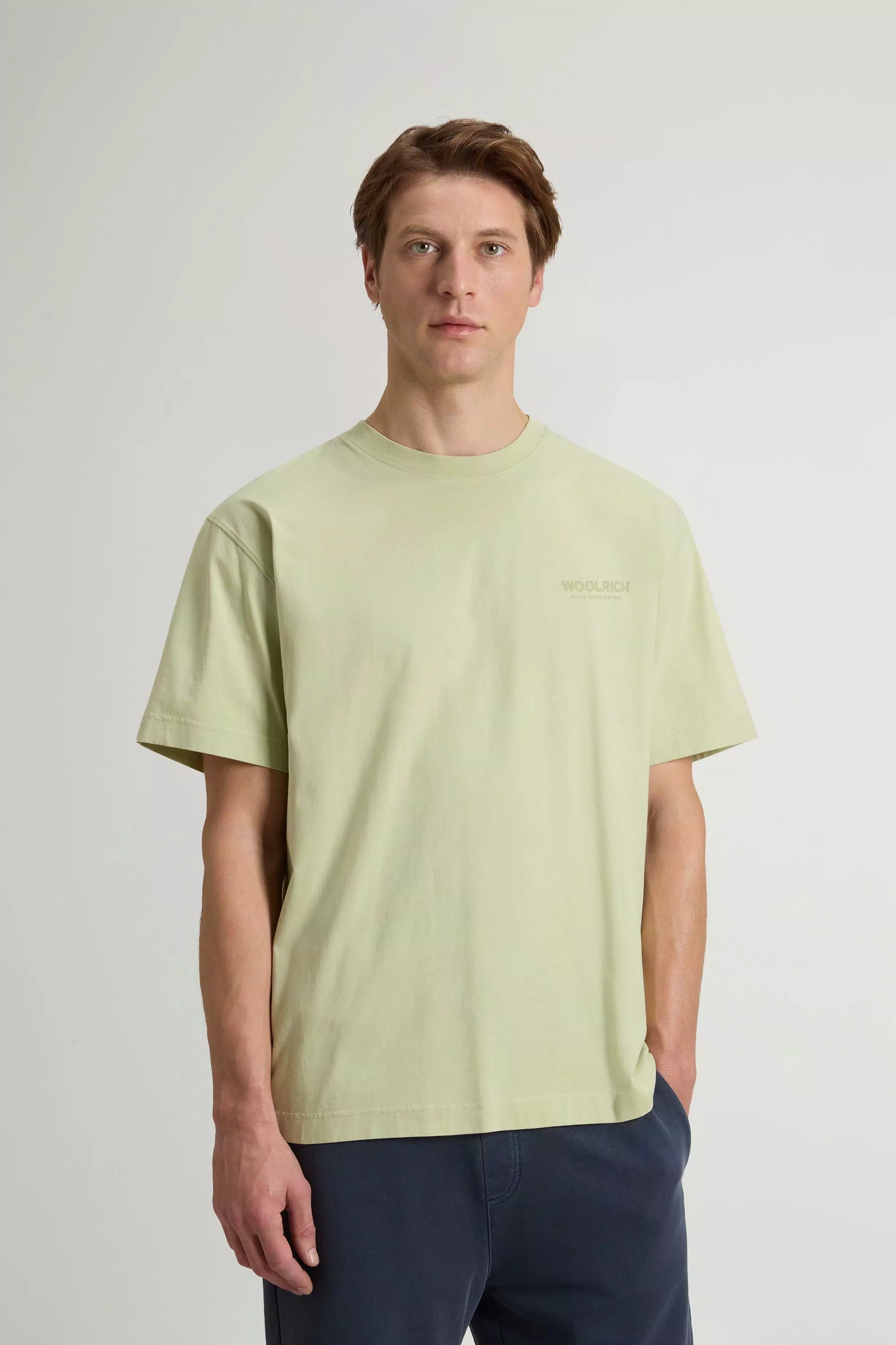 T-Shirt in Pure Cotton with Logo - Lint