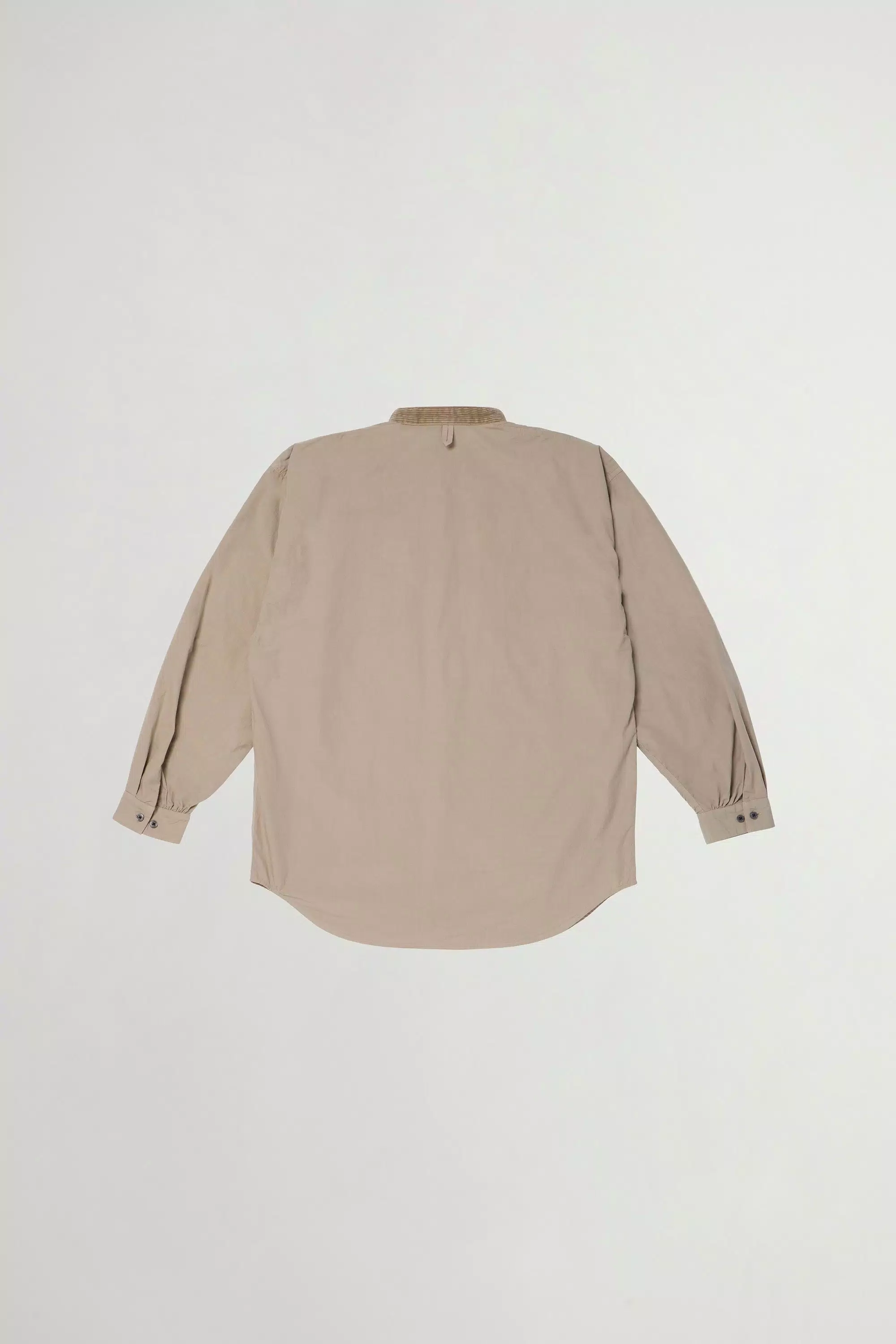Garment-Dyed Shirt in Pure Cotton Poplin - Beige