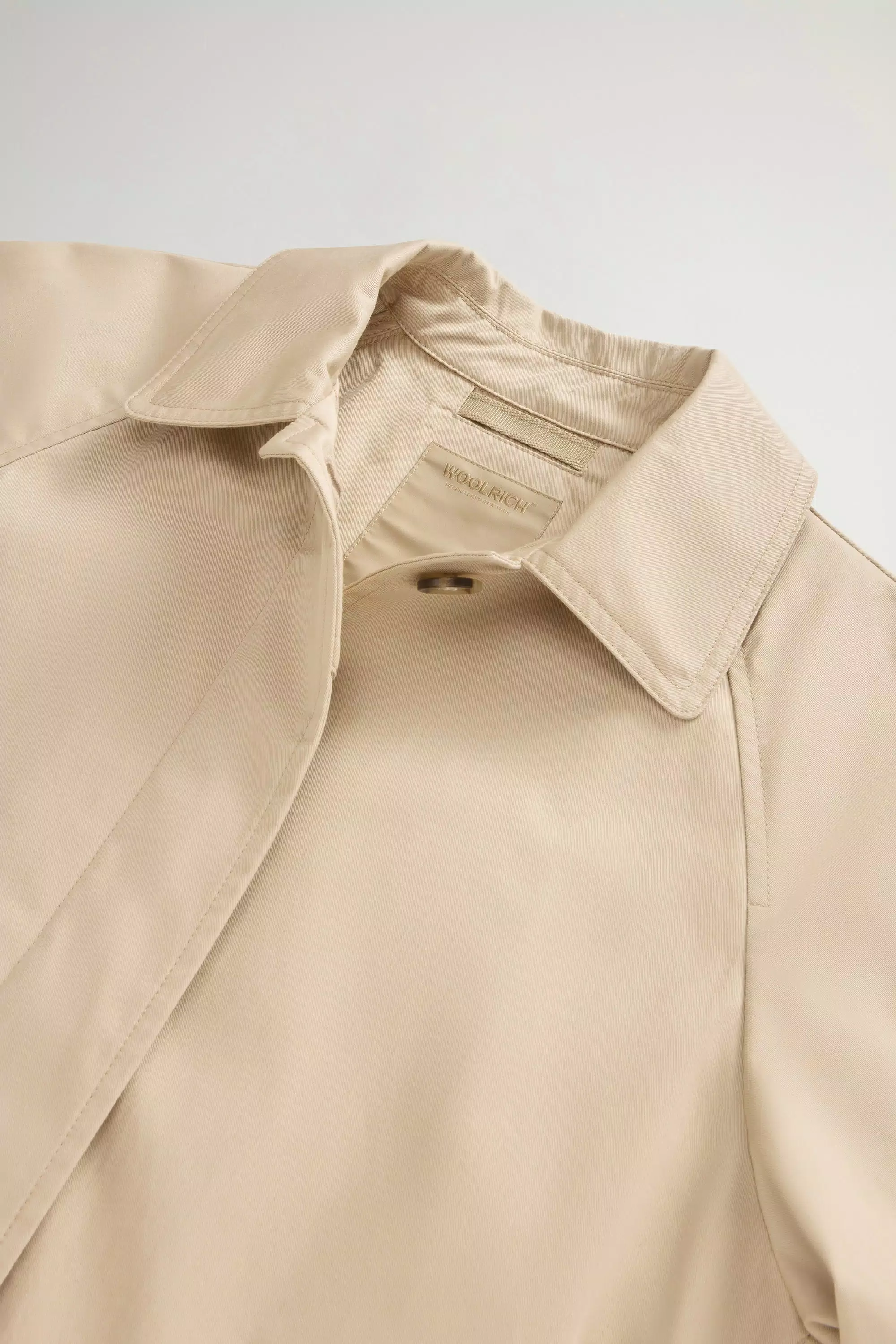 Trench Coat in Pure Cotton - White Pepper