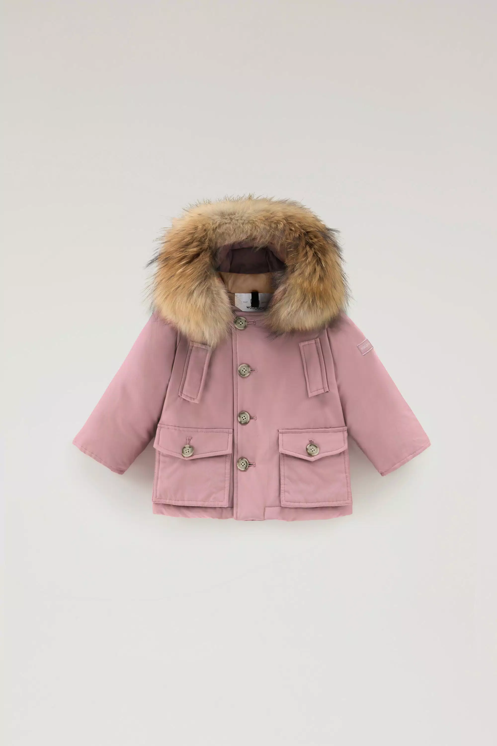 Babies’ Ramar Cloth Parka with Removable Fur Detail - Woodrose