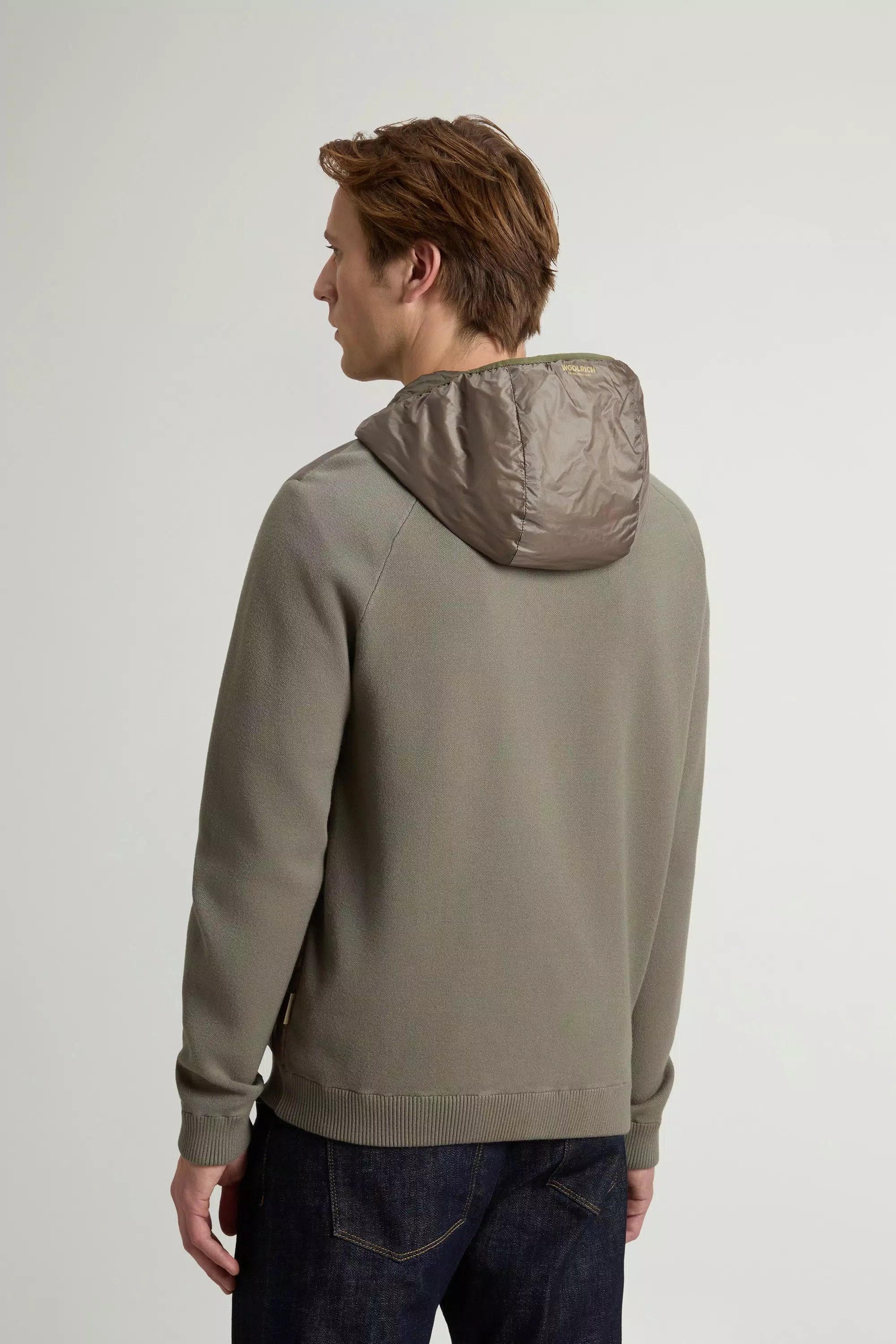 Allen Hybrid Jacket in Ripstop Nylon - Smokey Olive