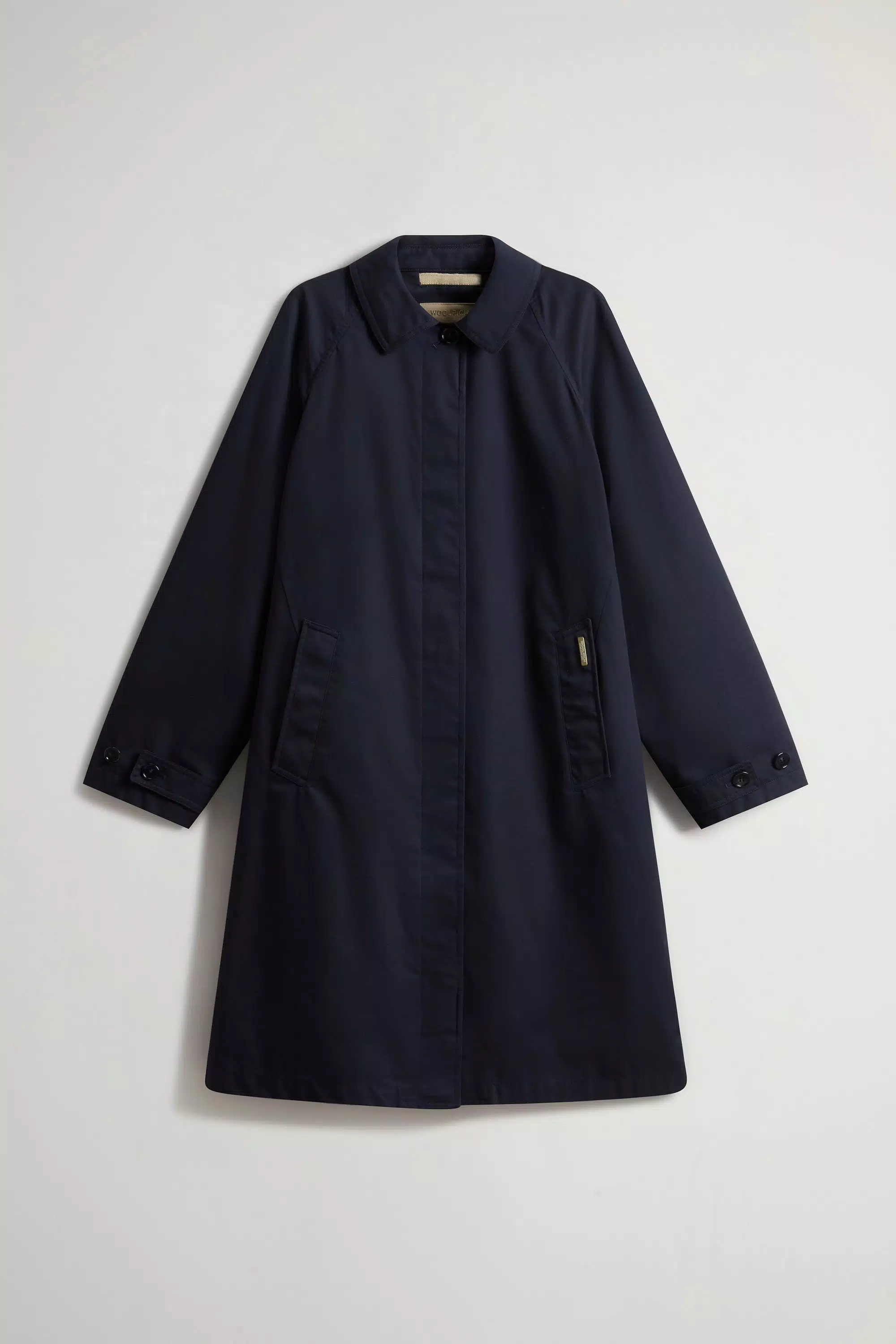 Trench Coat in Pure Cotton - Melton Blue