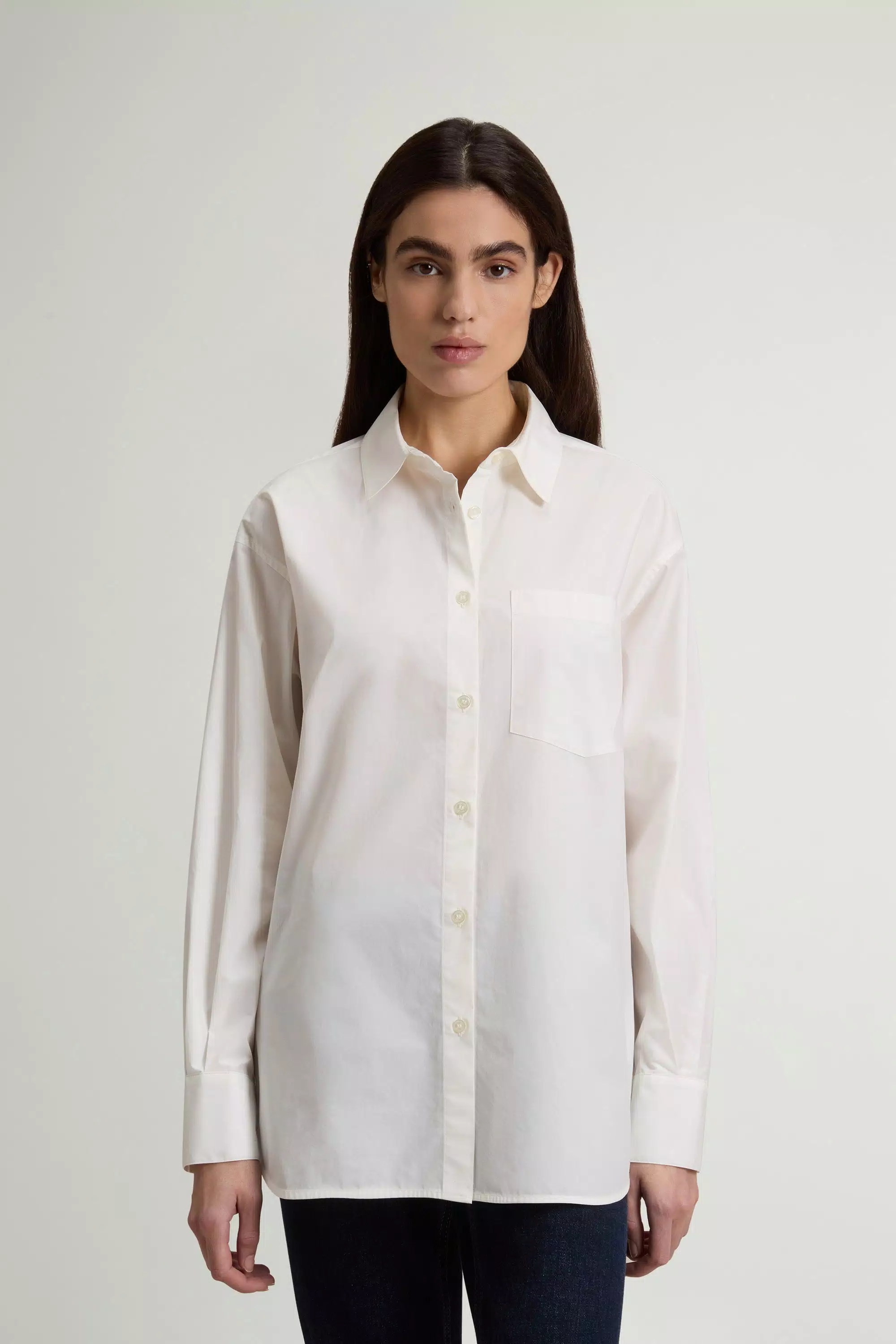 Boyfriend Shirt in Pure Cotton Poplin - Arctic White