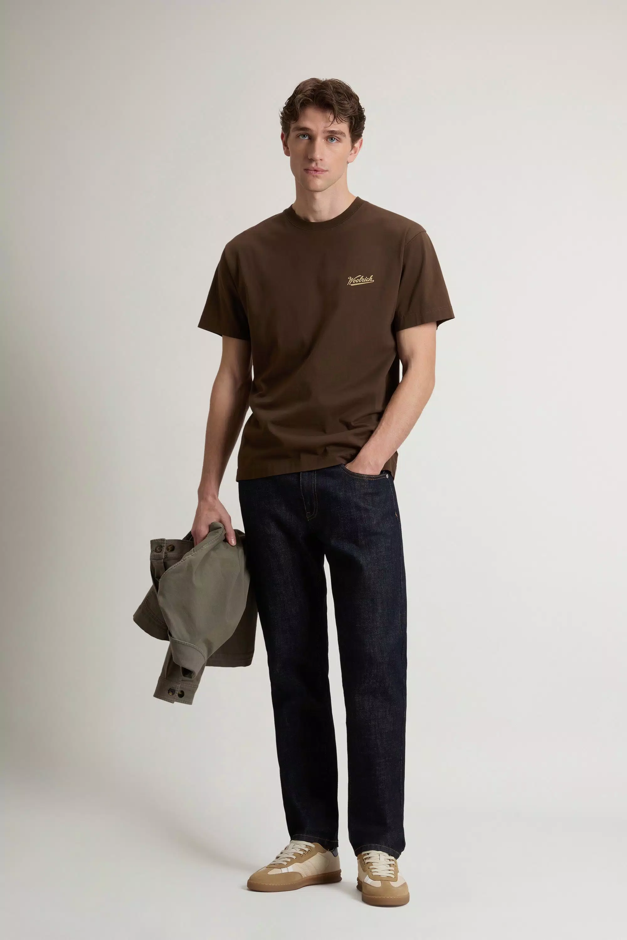 T-Shirt in Pure Cotton with Logo - Slate Black