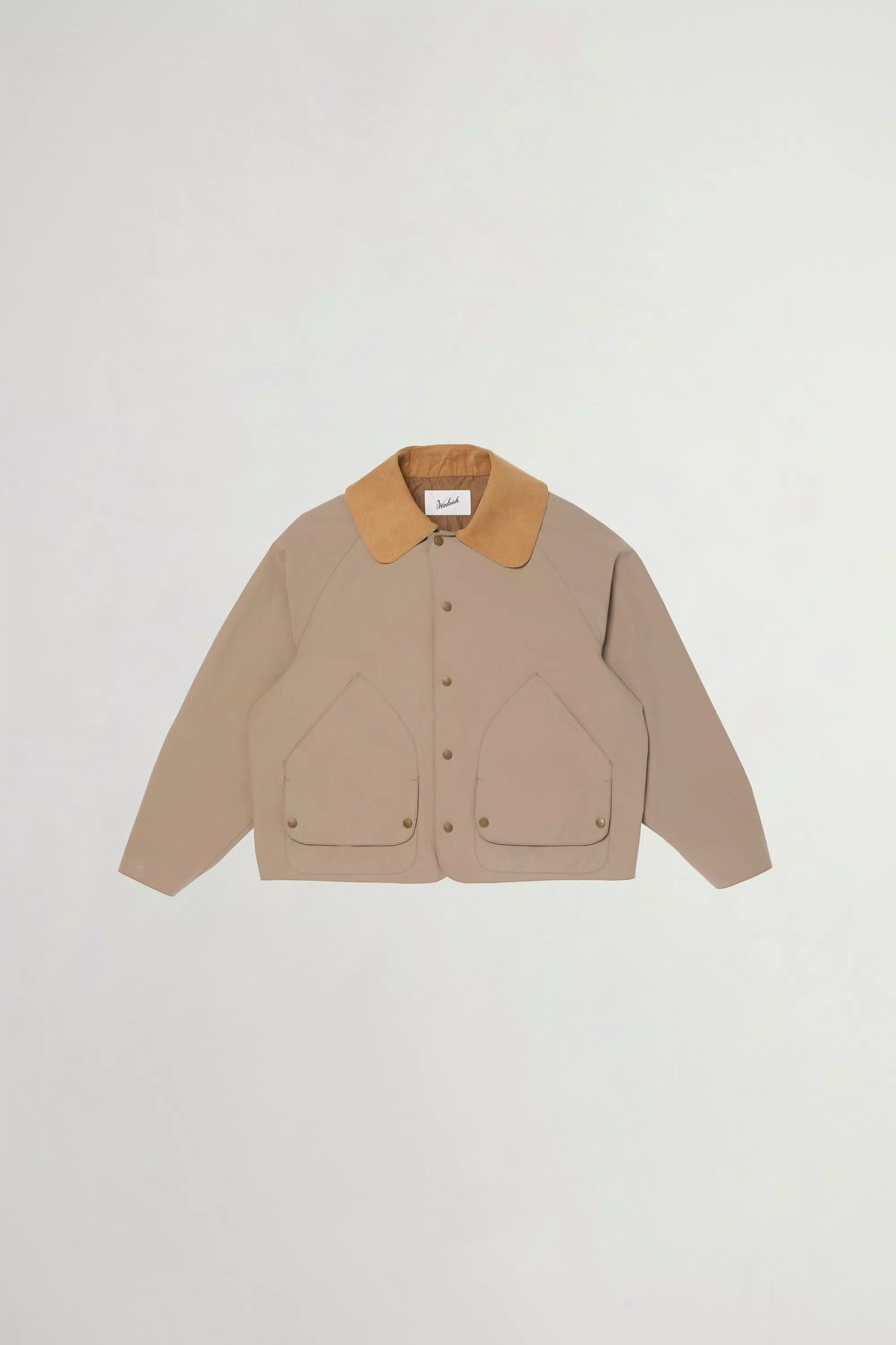 Hunting Jacket in Three-Layered Pure Cotton Fabric - Beige