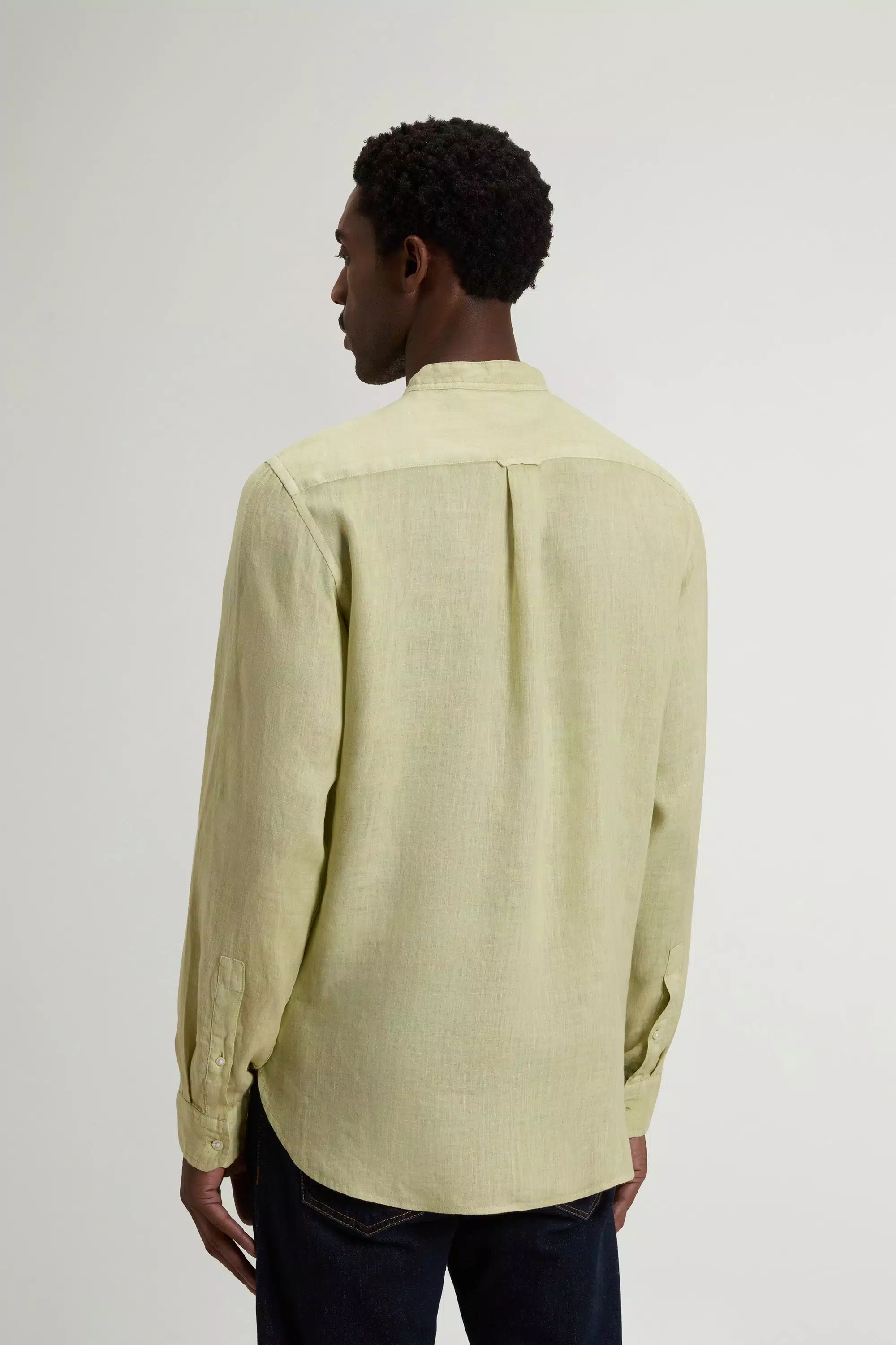 Garment-Dyed Pure Linen Shirt - Lint