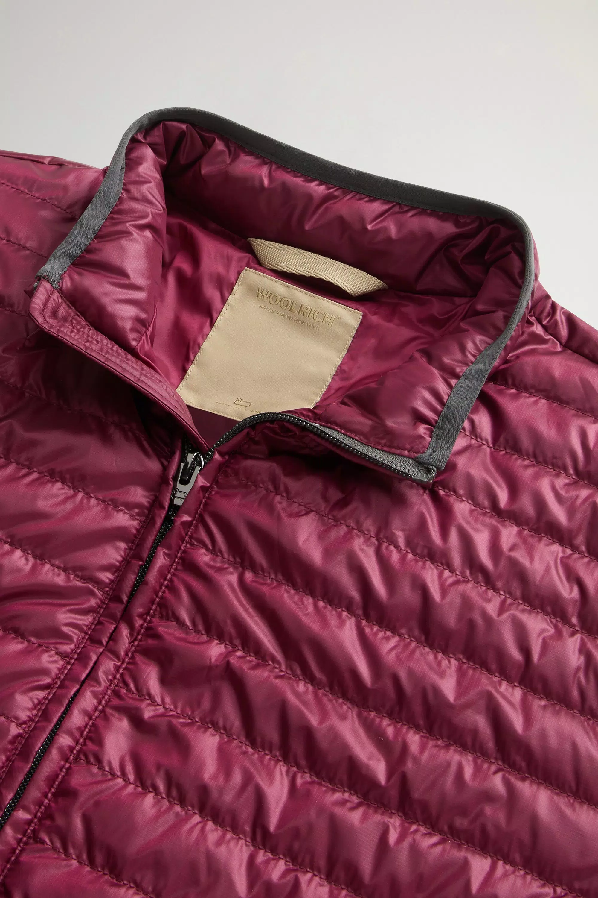 Lightweight Allen Down Jacket in Ripstop Nylon - Rhododendron