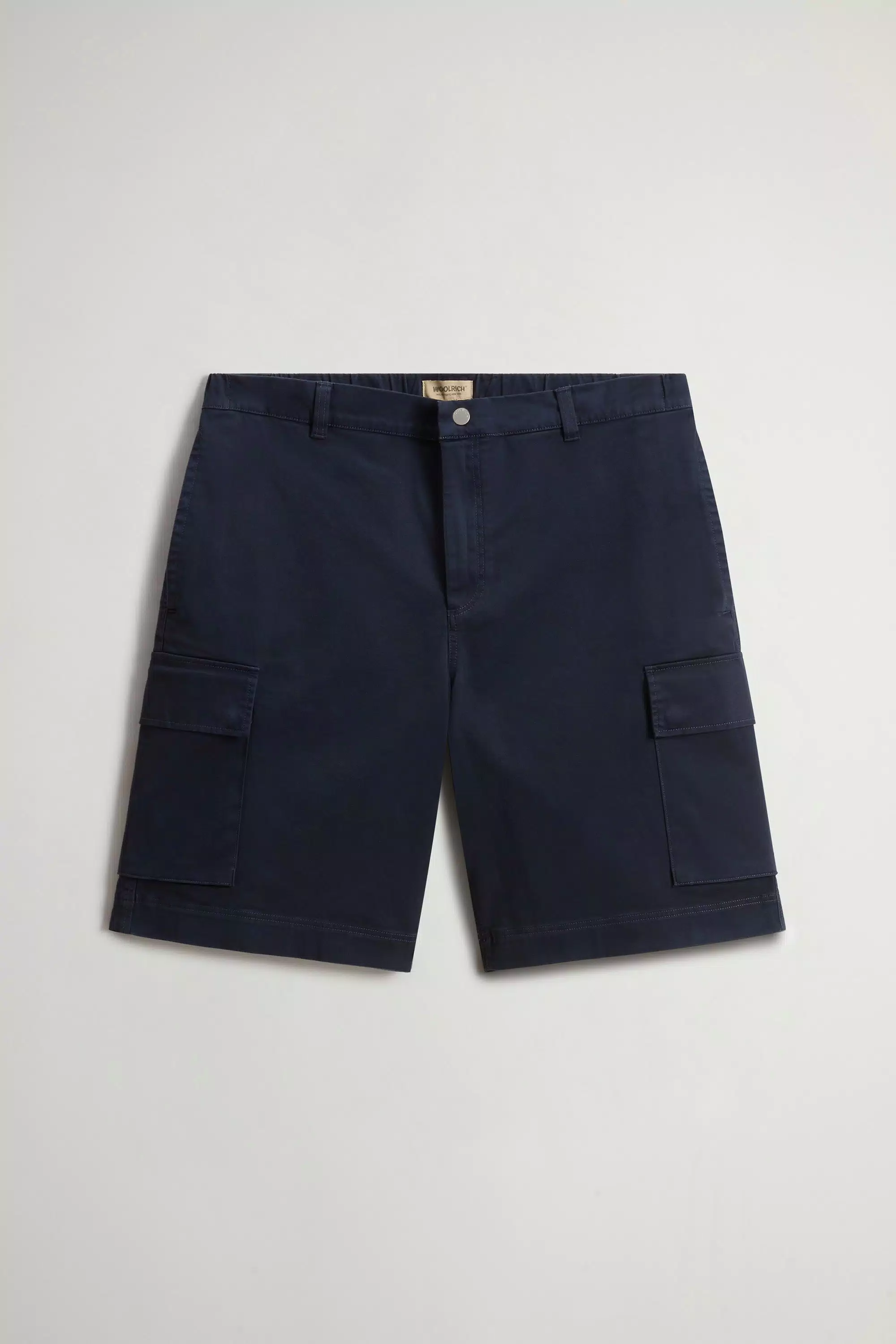 Garment-Dyed Cargo Shorts in Cotton Twill - Melton Blue