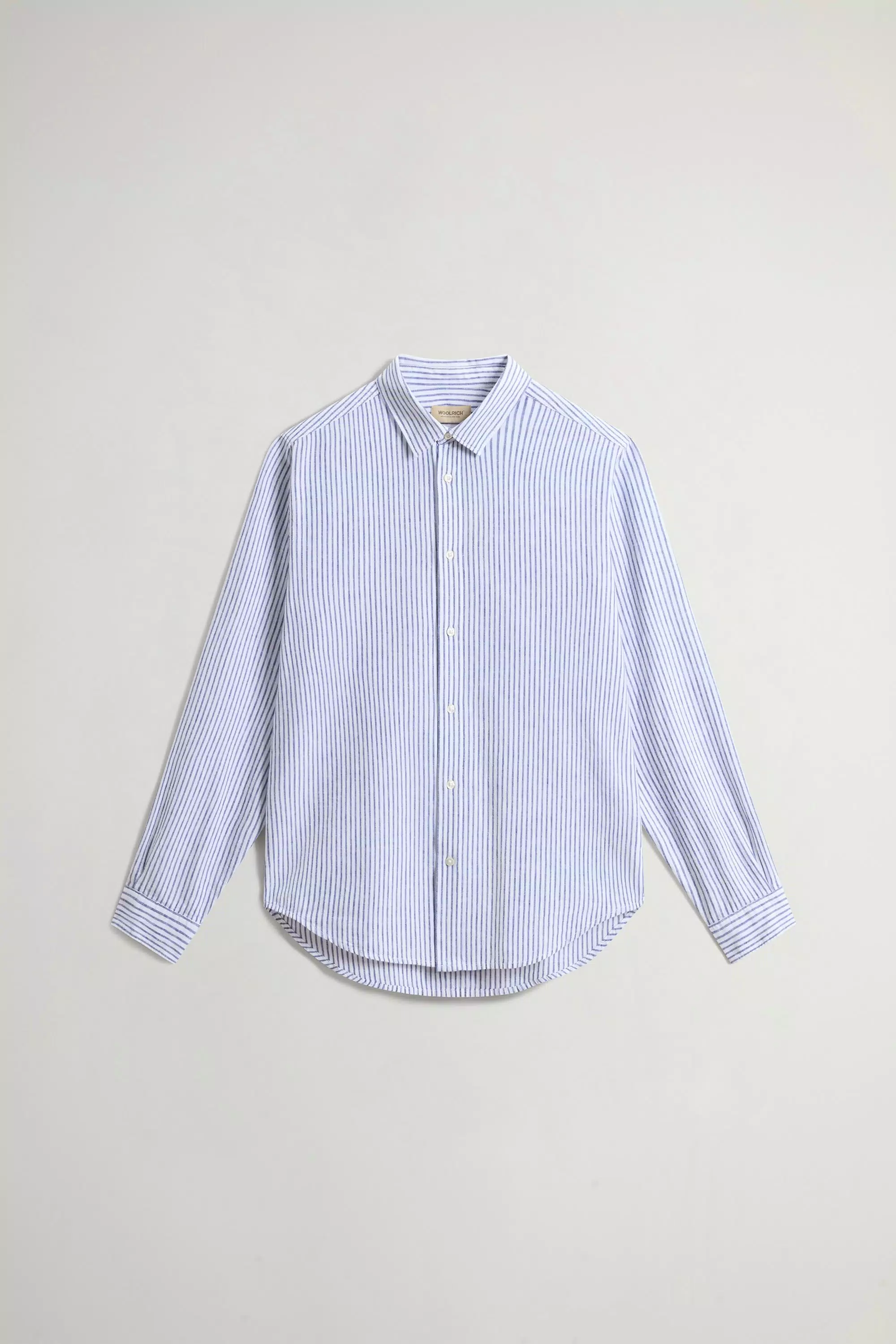 Shirt in Cotton and Linen Blend - Blue Stripe