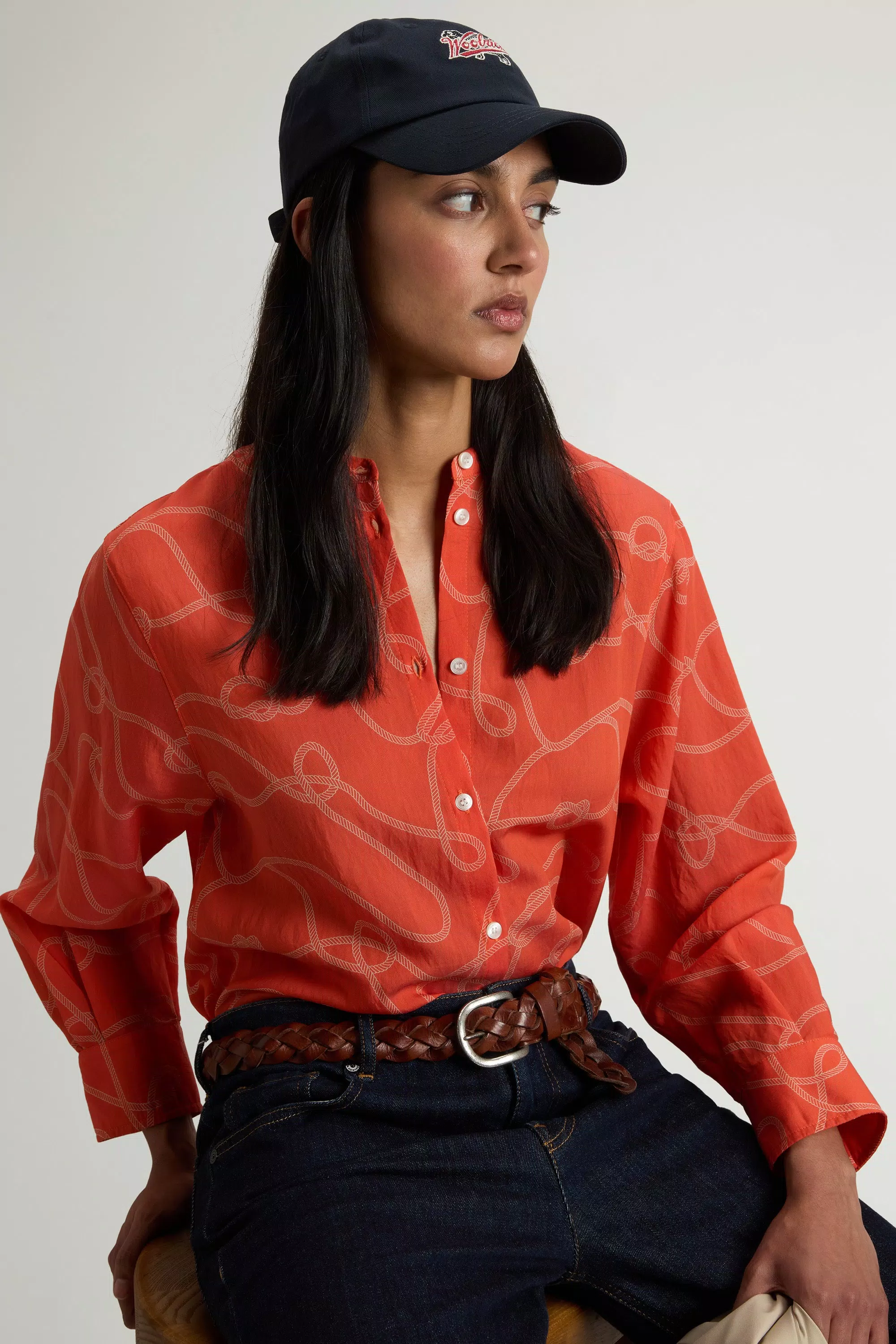Shirt in Lyocell Blend - Paprika Rope