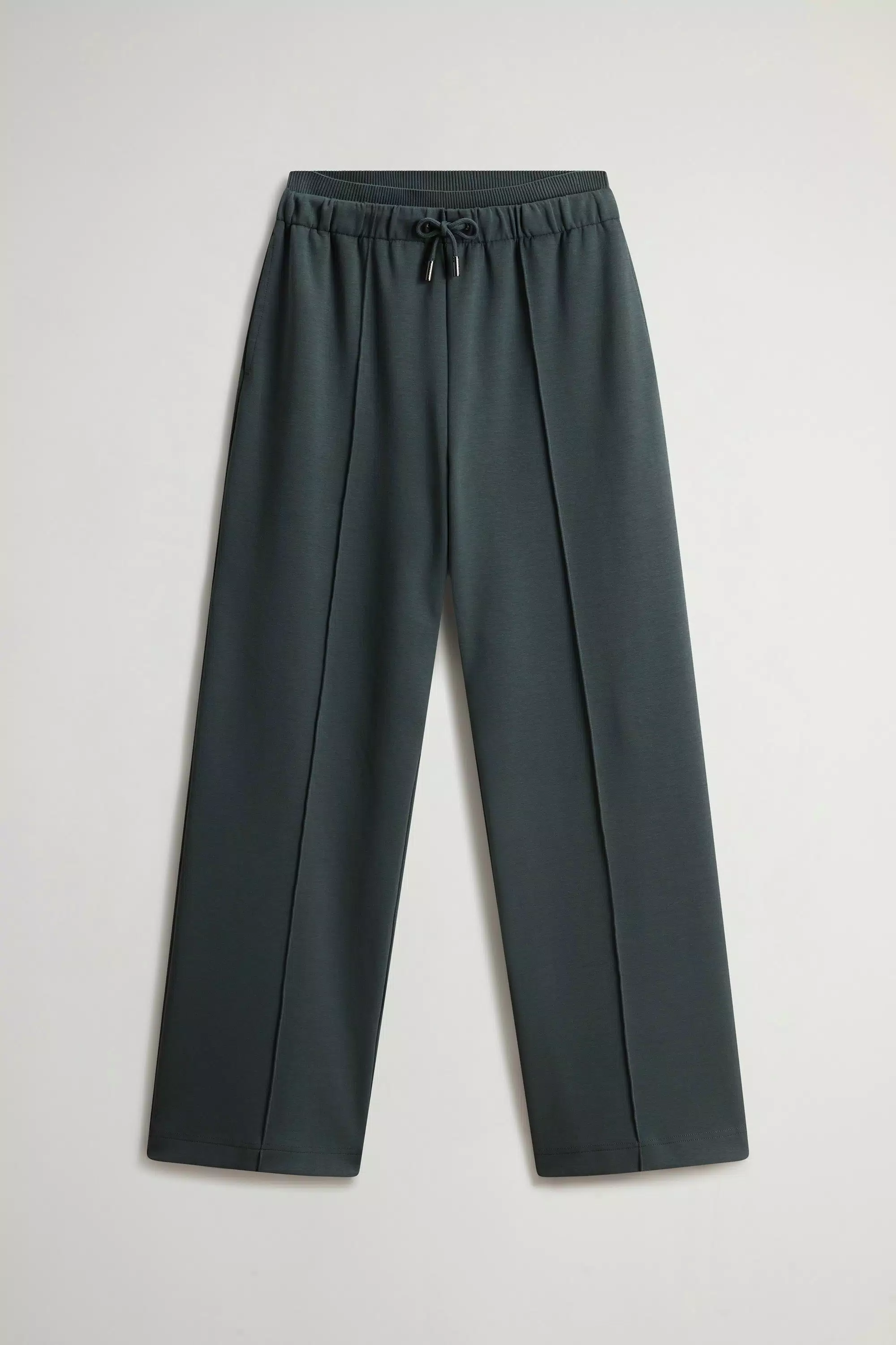 Pants in Cotton-Blend Interlock - Forest Veil