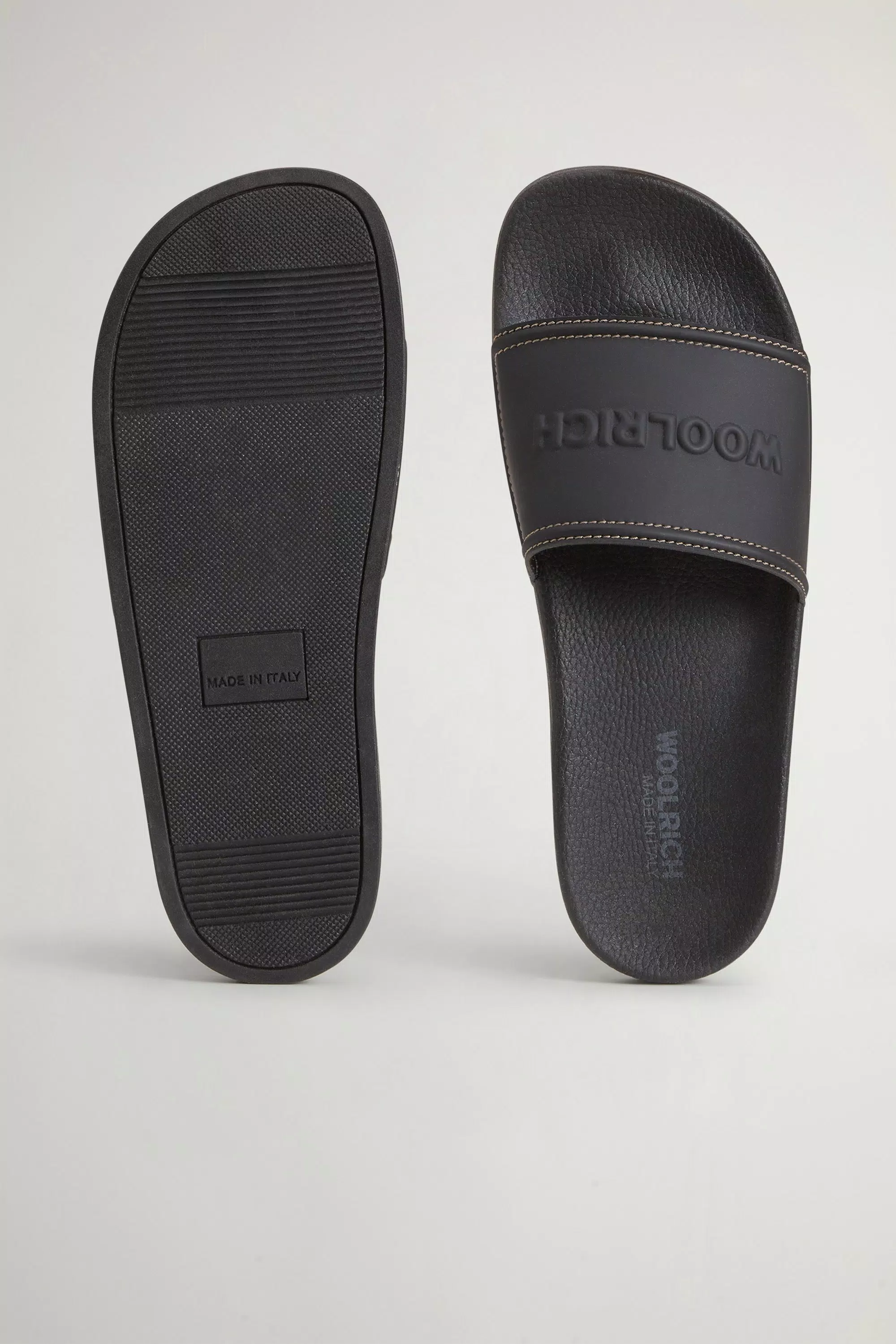 Slide Sandals with Logo - Black