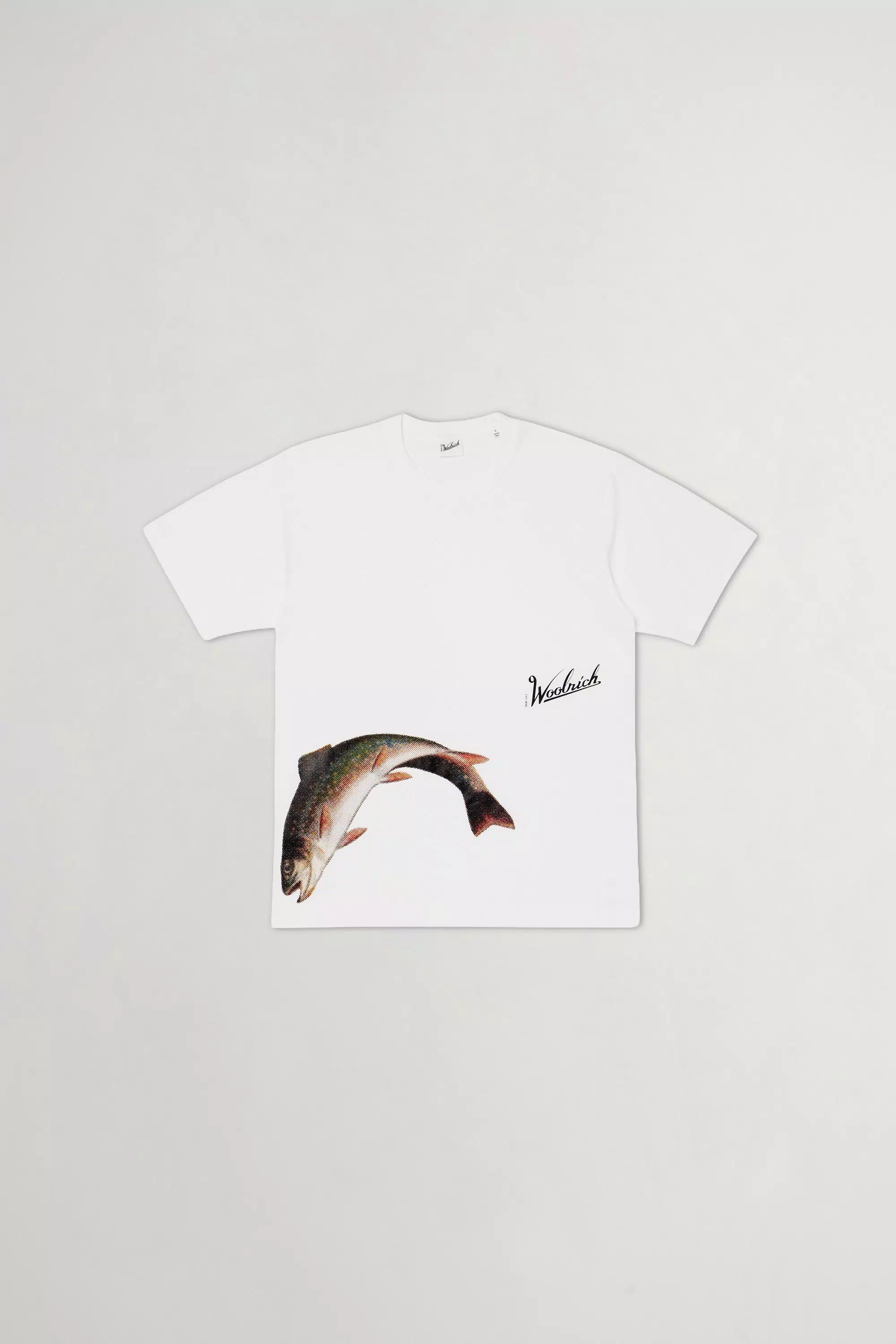 Fishing T-Shirt in Pure Cotton - White