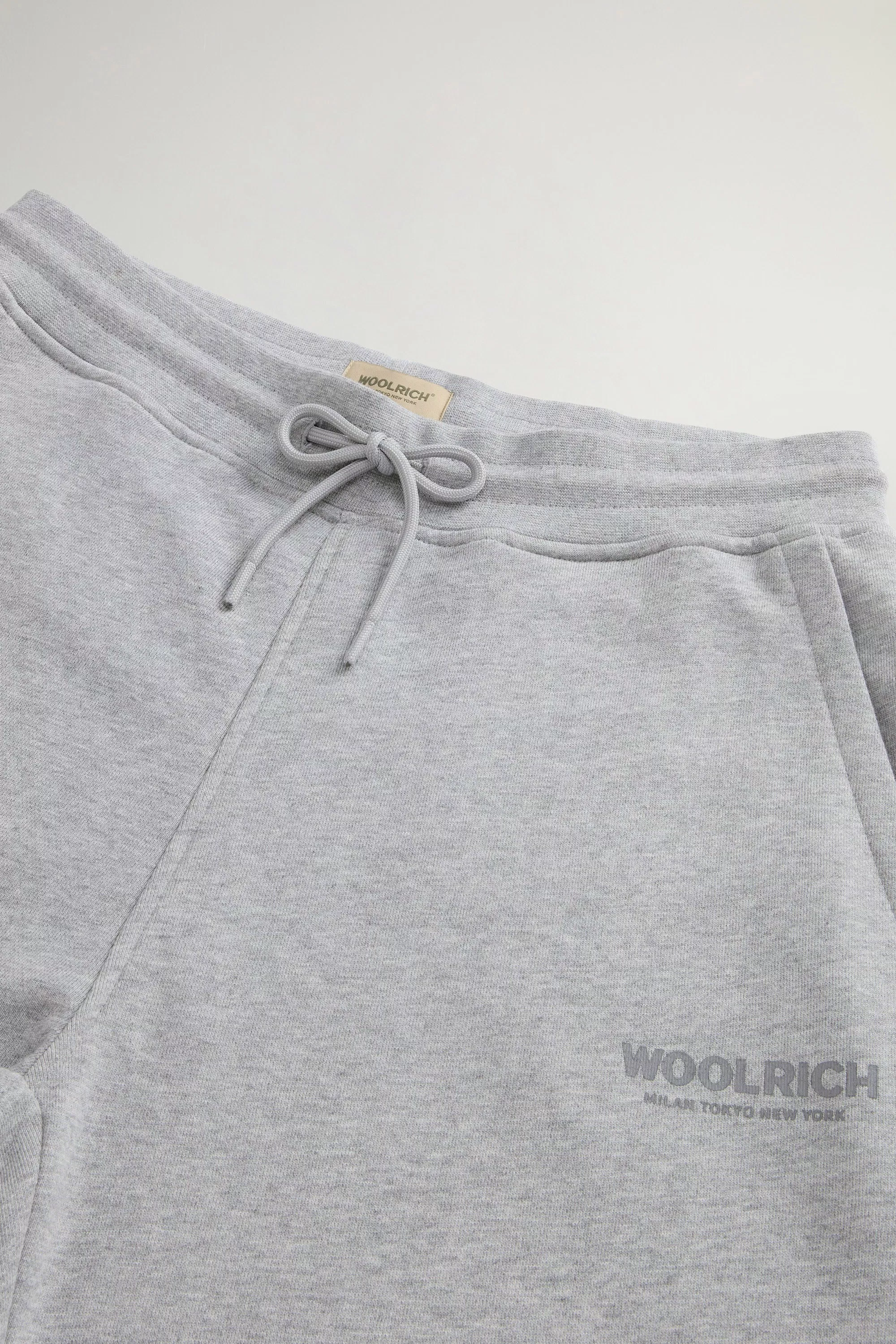 Sports Pants in Pure Cotton - Medium Grey Melange