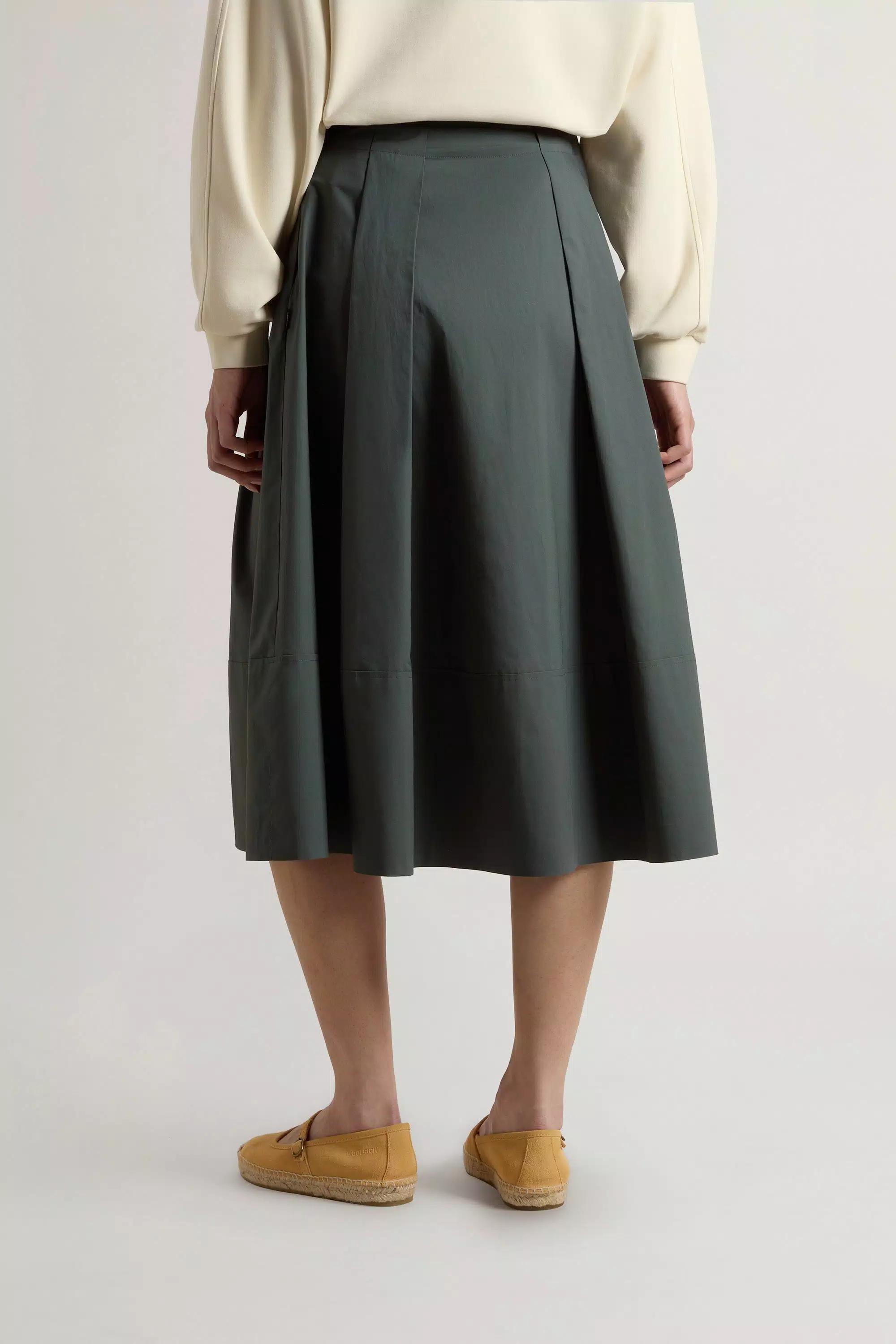 Pure Cotton Poplin Skirt - Forest Veil