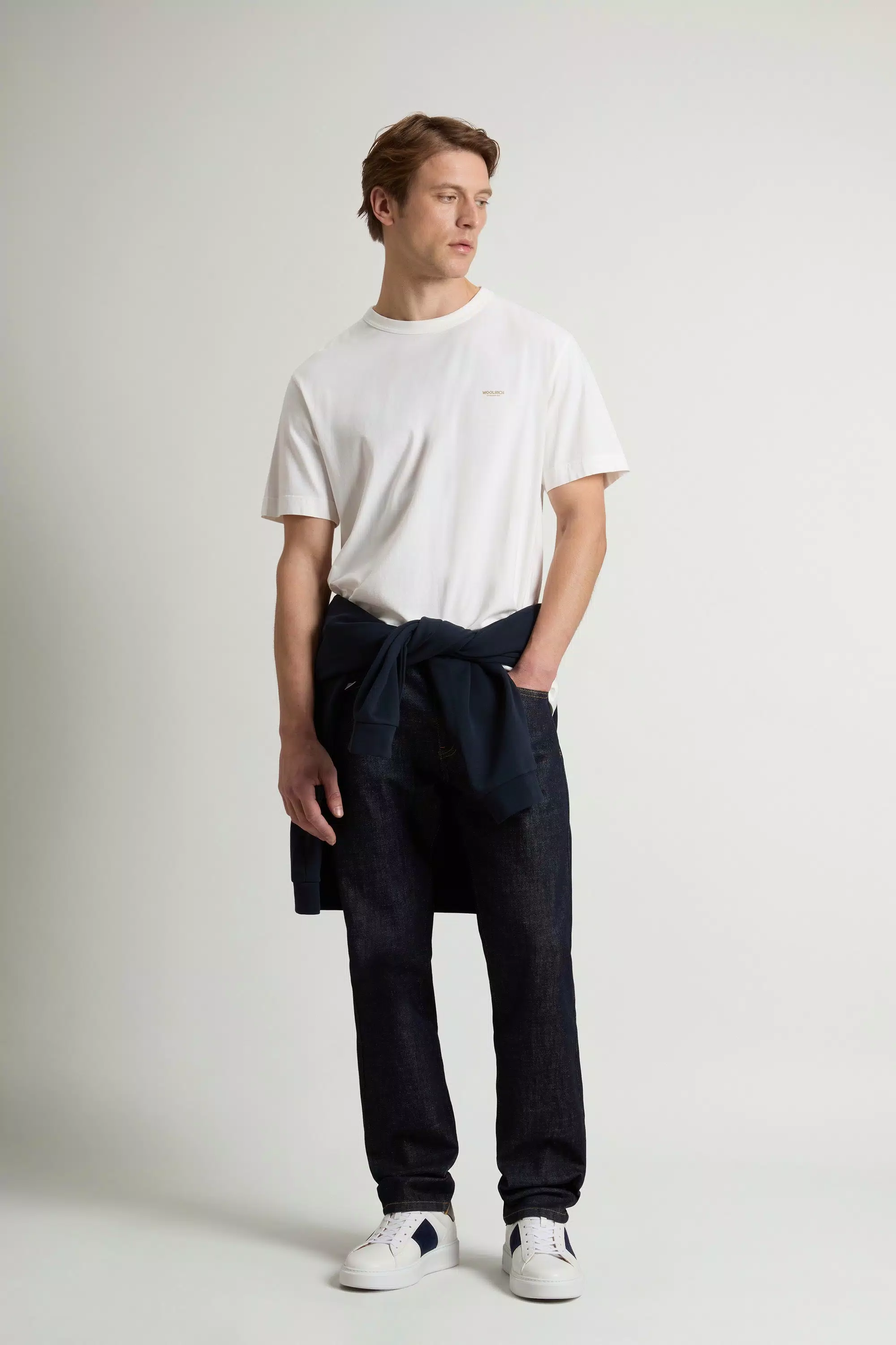 T-Shirt in Pure Cotton with Logo - Arctic White