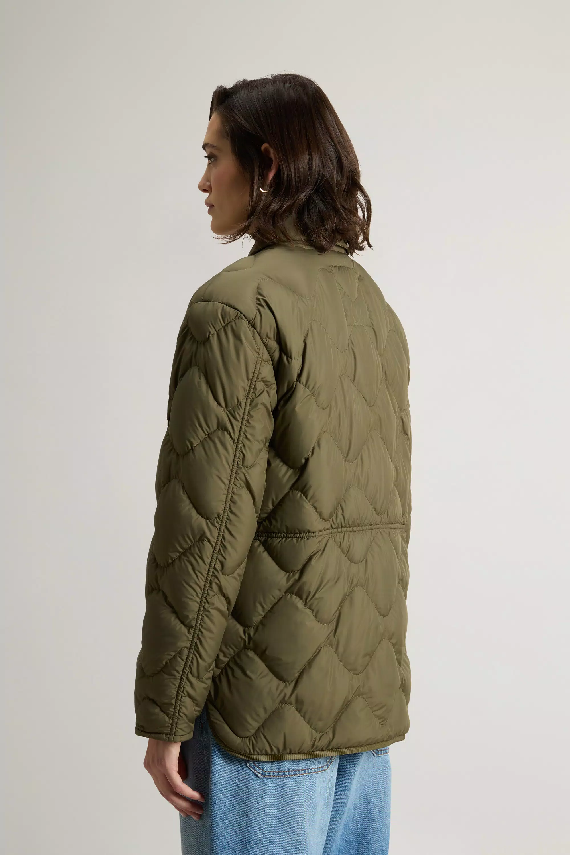 Quilted Microfiber Heritage Jacket - Greenstone