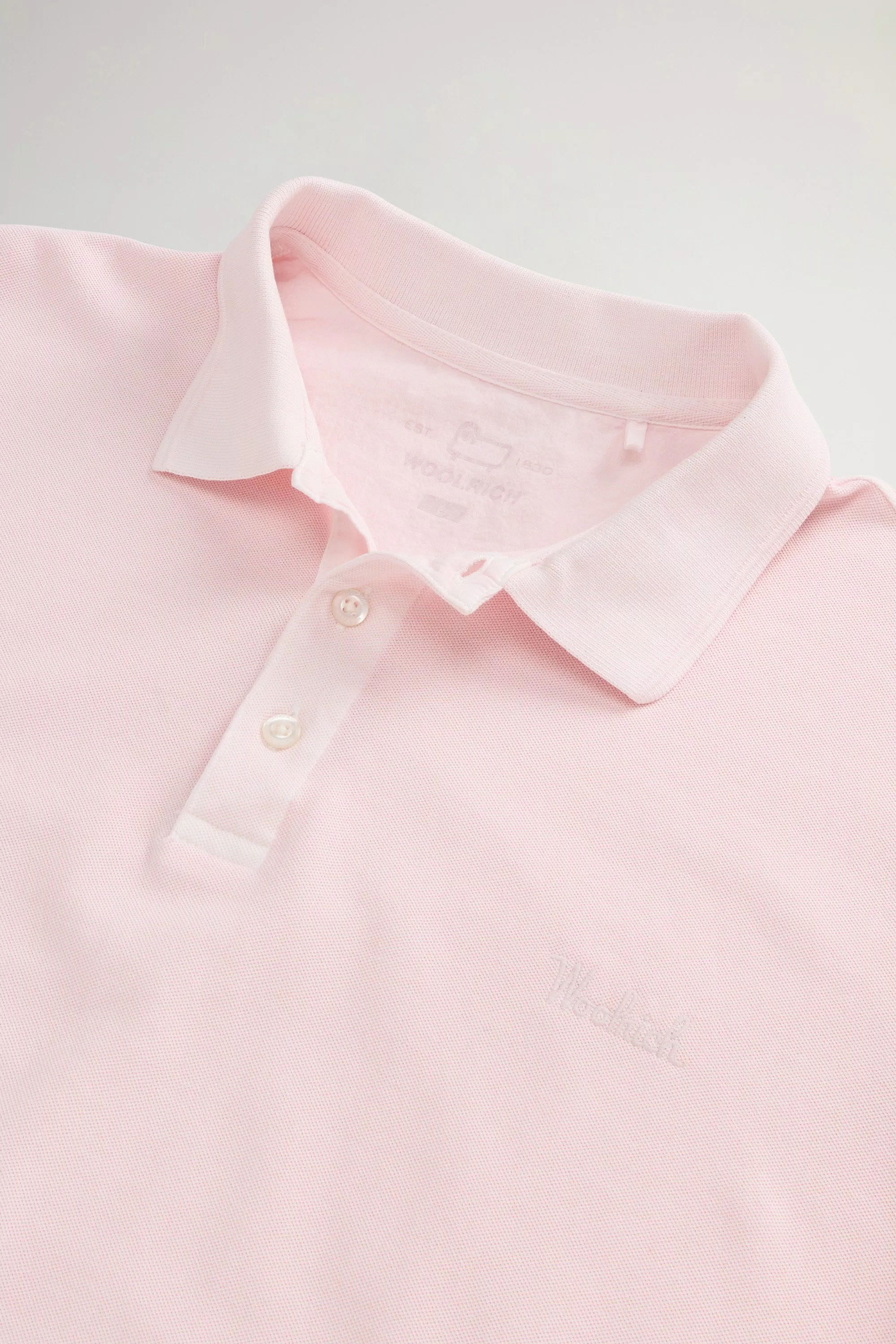 Garment-Dyed Mackinack Polo Shirt in Stretch Cotton Pique - Faded Pale Lilac