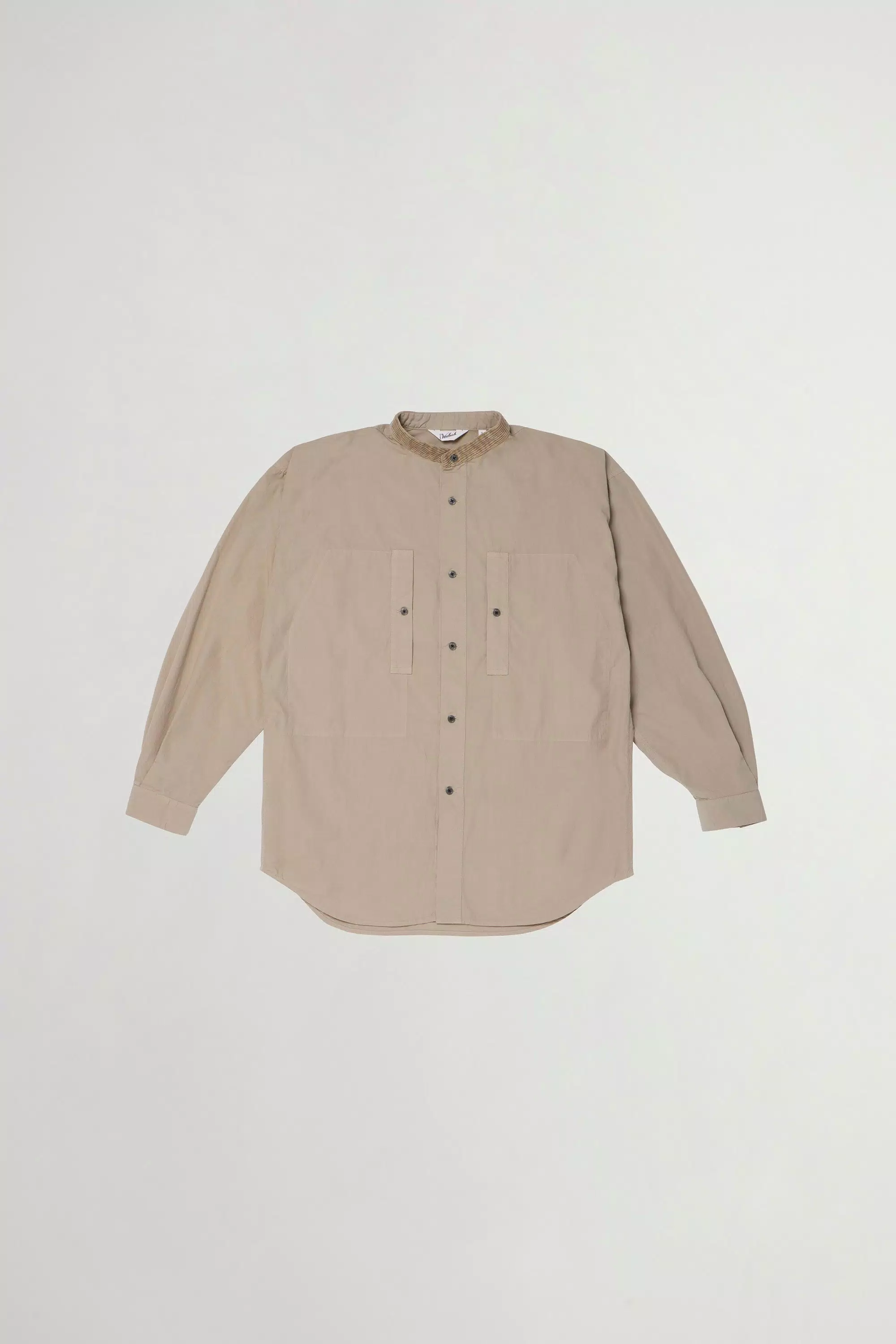 Garment-Dyed Shirt in Pure Cotton Poplin - Beige