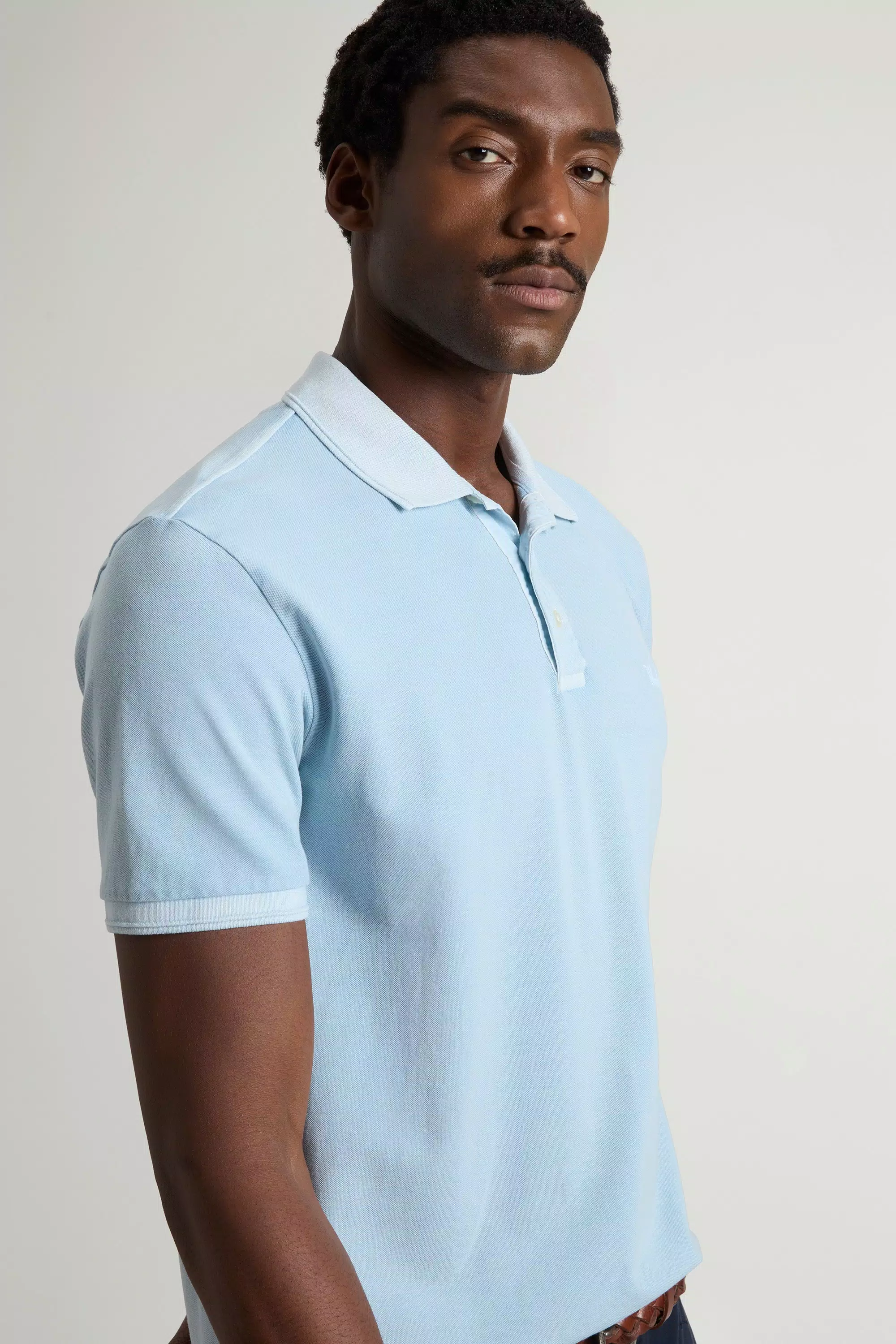 Garment-Dyed Mackinack Polo Shirt in Stretch Cotton Pique - Faded Flask