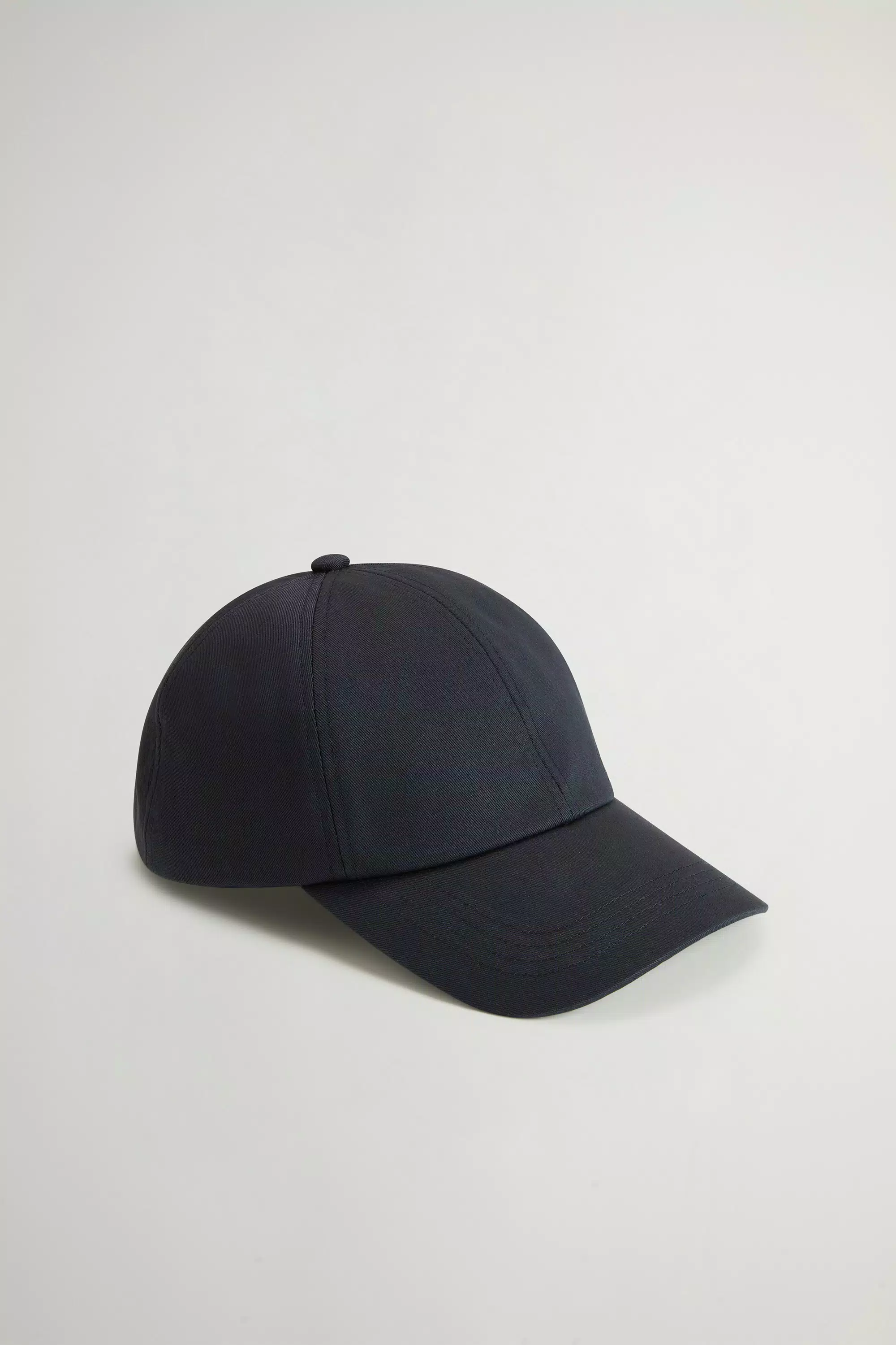 Cotton Twill Cap with Embroidered Logo - Melton Blue