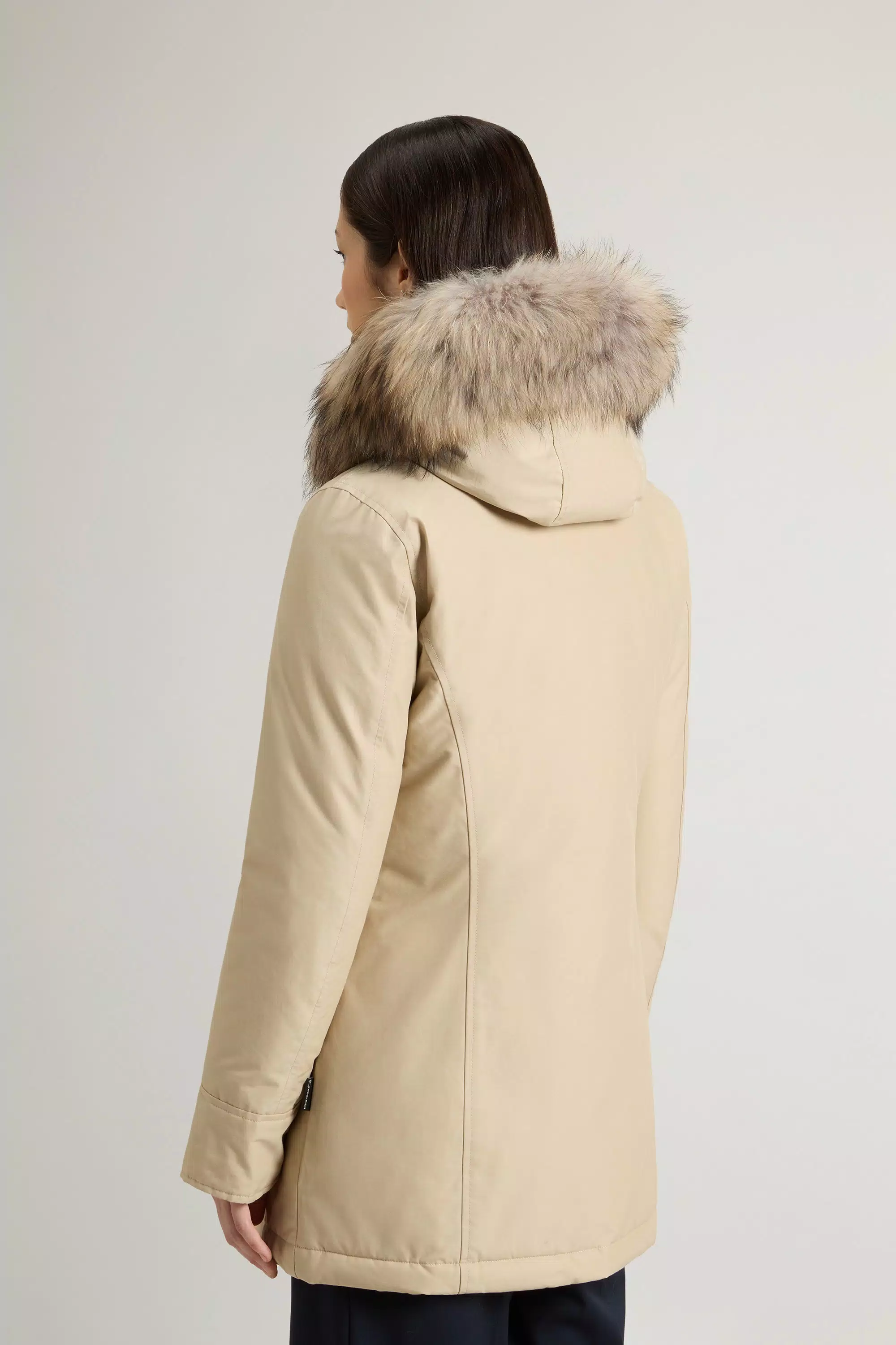 Arctic Parka in Ramar Cloth with Detachable Fur Trim - Oxford Tan