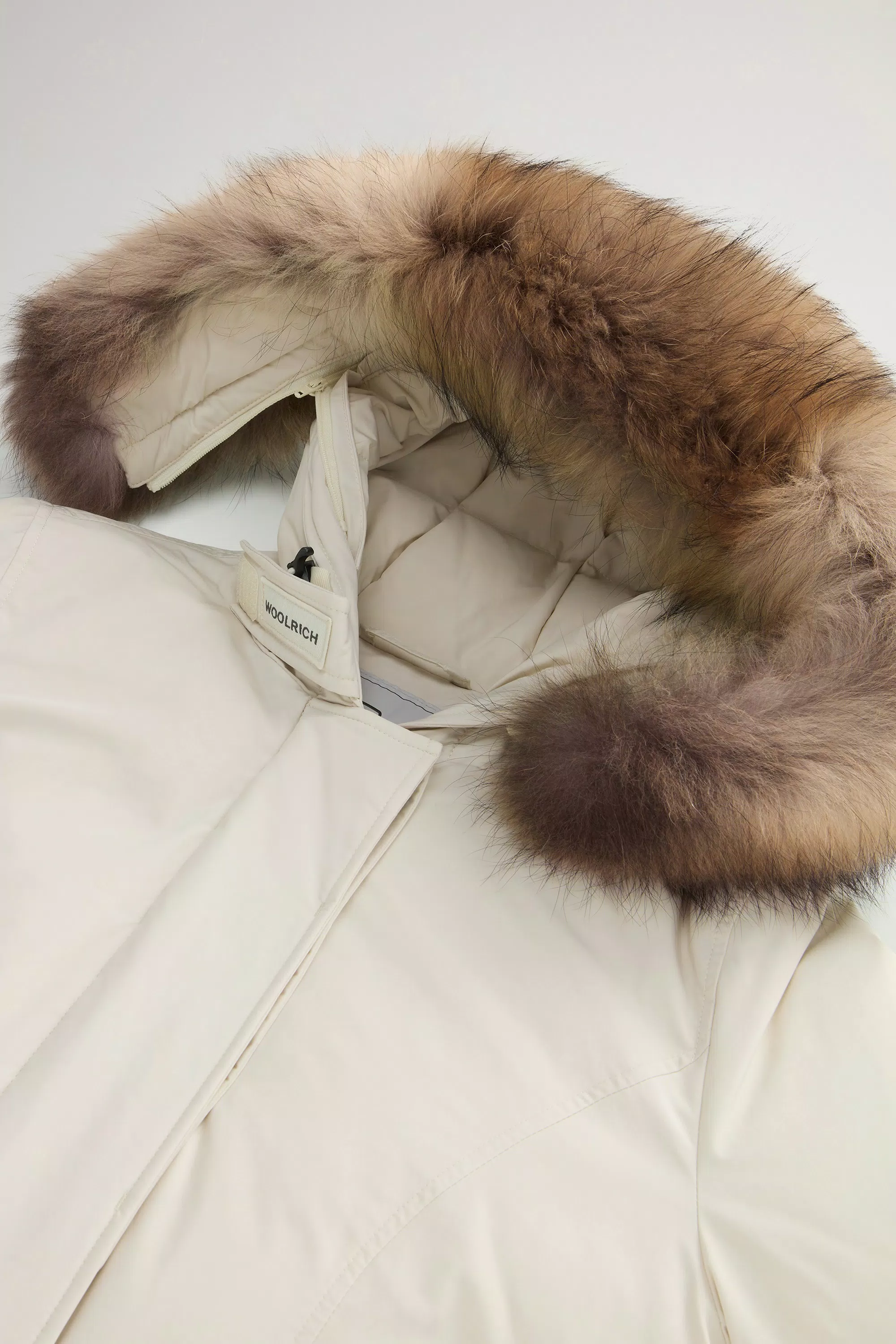 Arctic Parka in Urban Touch with Detachable Fur - Milky Cream