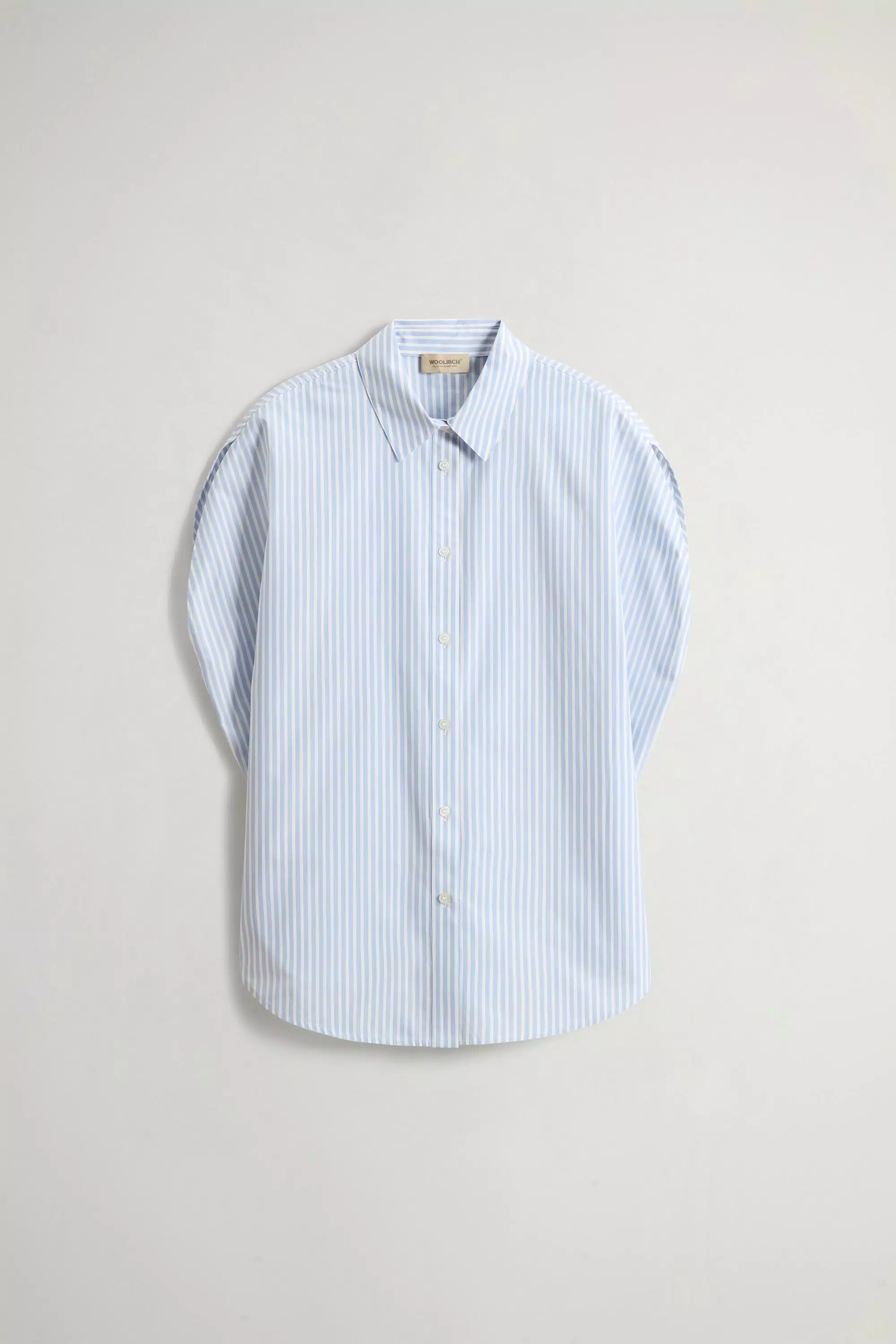 Blouse in Striped Pure Cotton Poplin - Stripe Blue Whiff