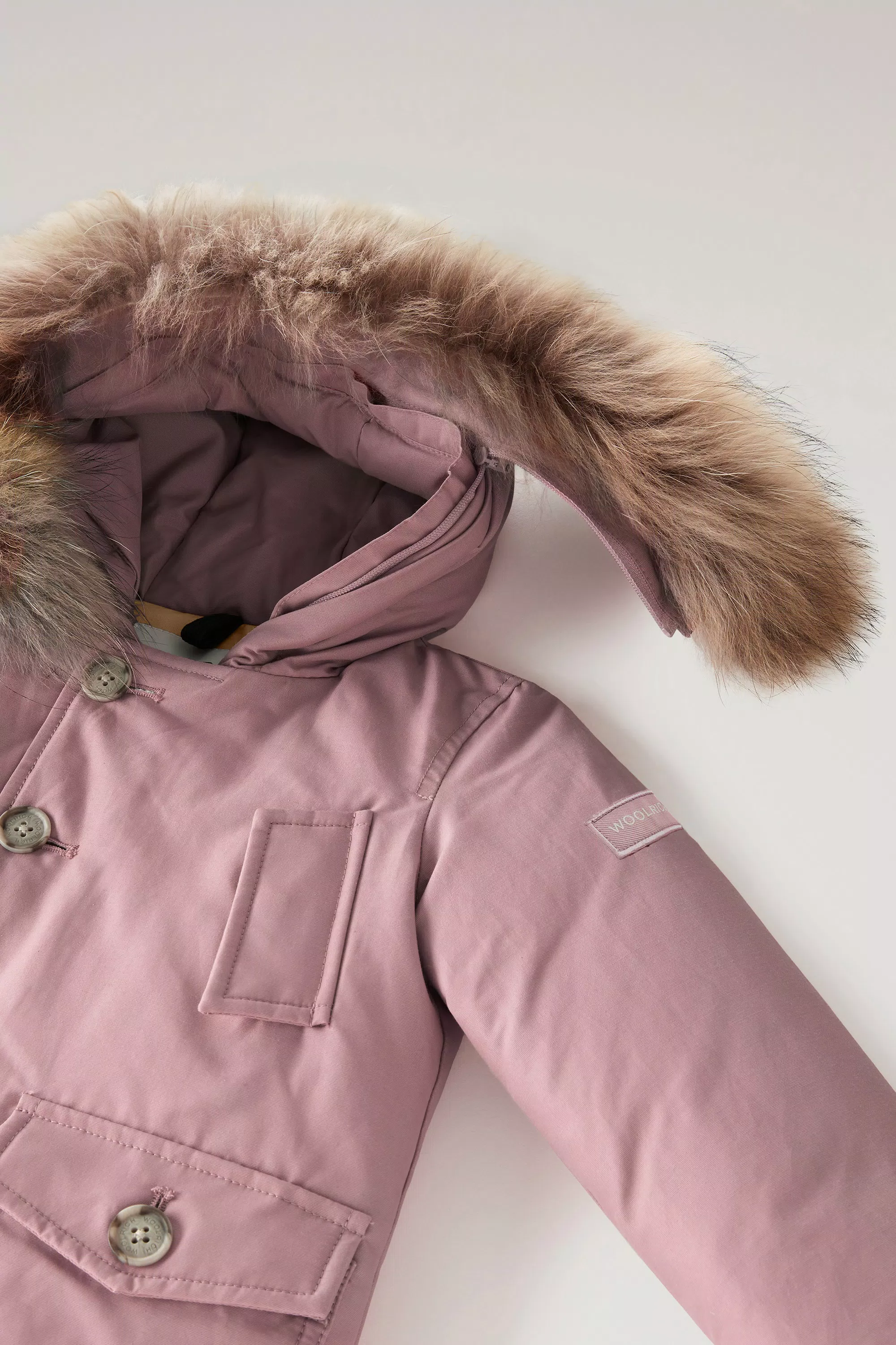 Babies’ Ramar Cloth Parka with Removable Fur Detail - Woodrose