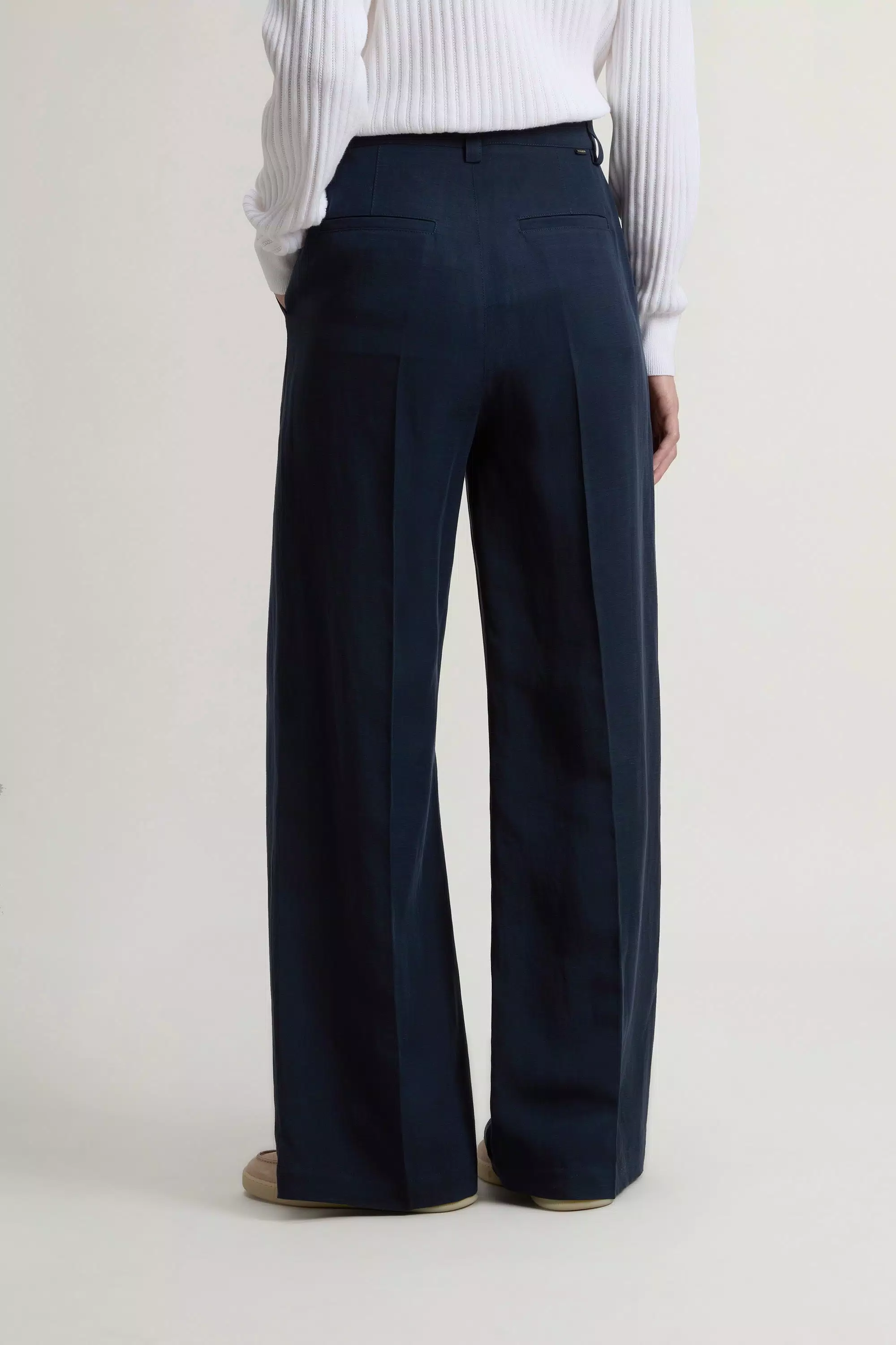 Pants in Linen Blend - Melton Blue