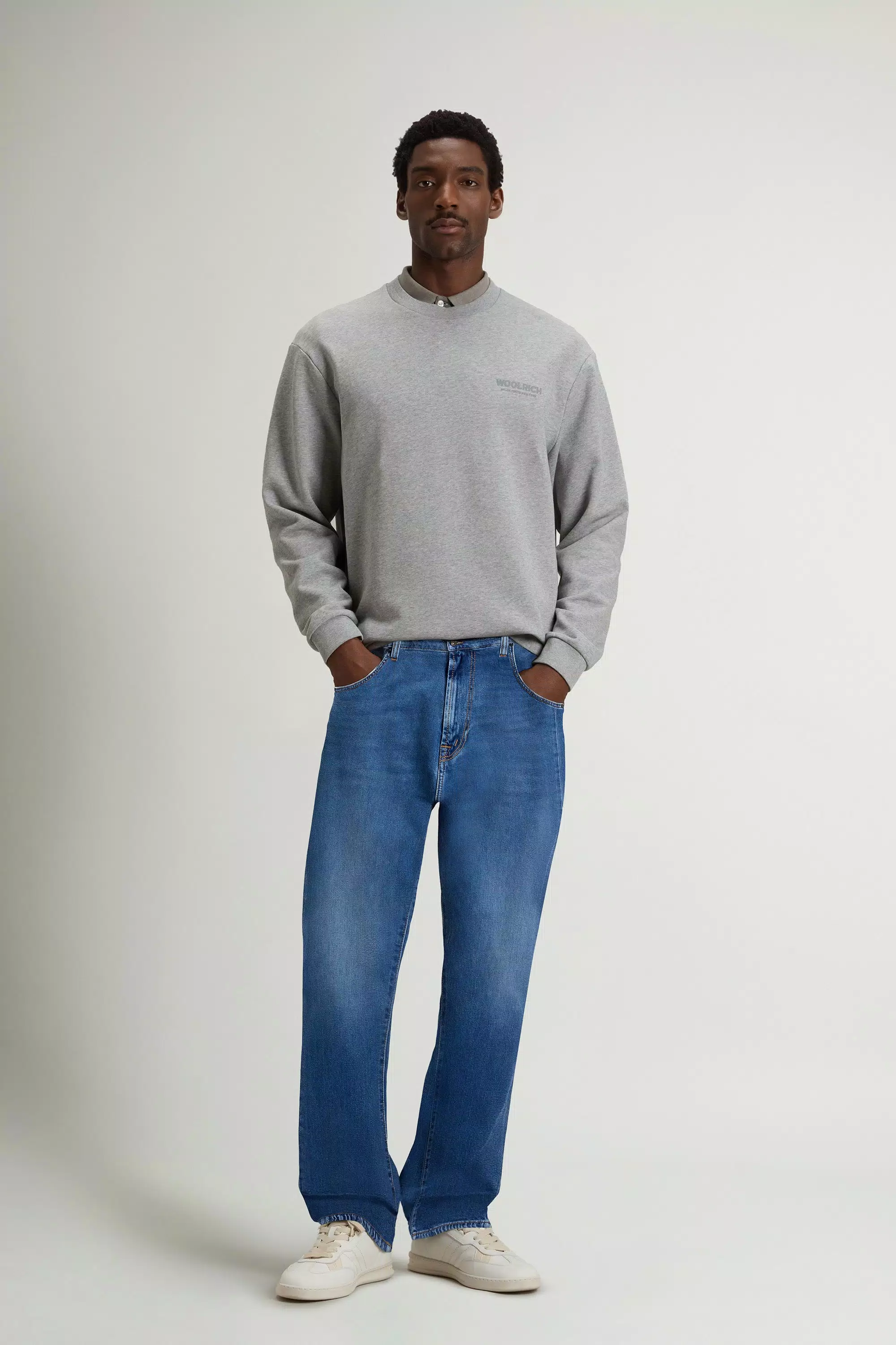 Contemporary Five-Pocket Jeans in Stretch Cotton Denim - Stone Washed
