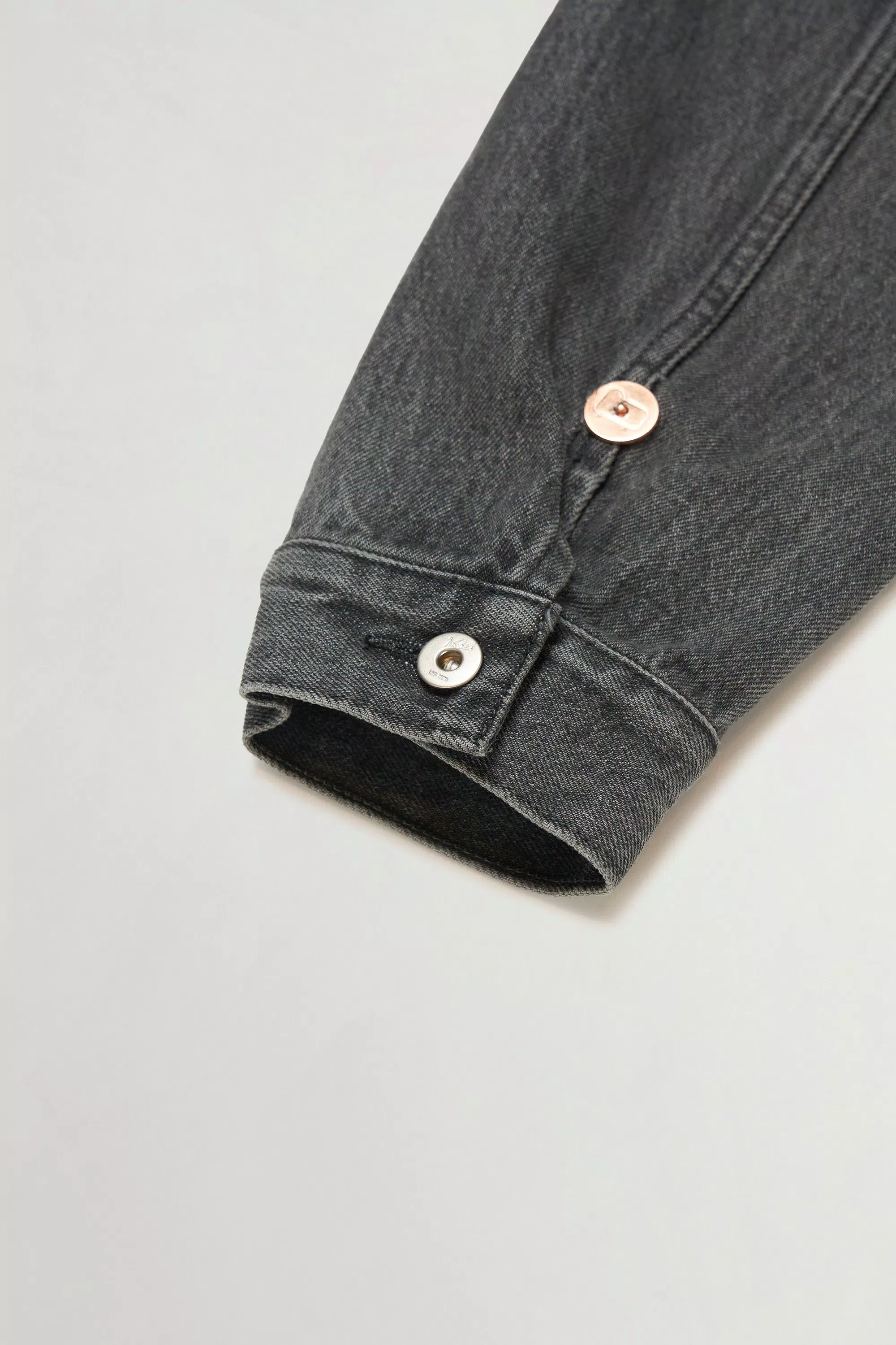 Jacket in Pure Cotton Denim - Grey