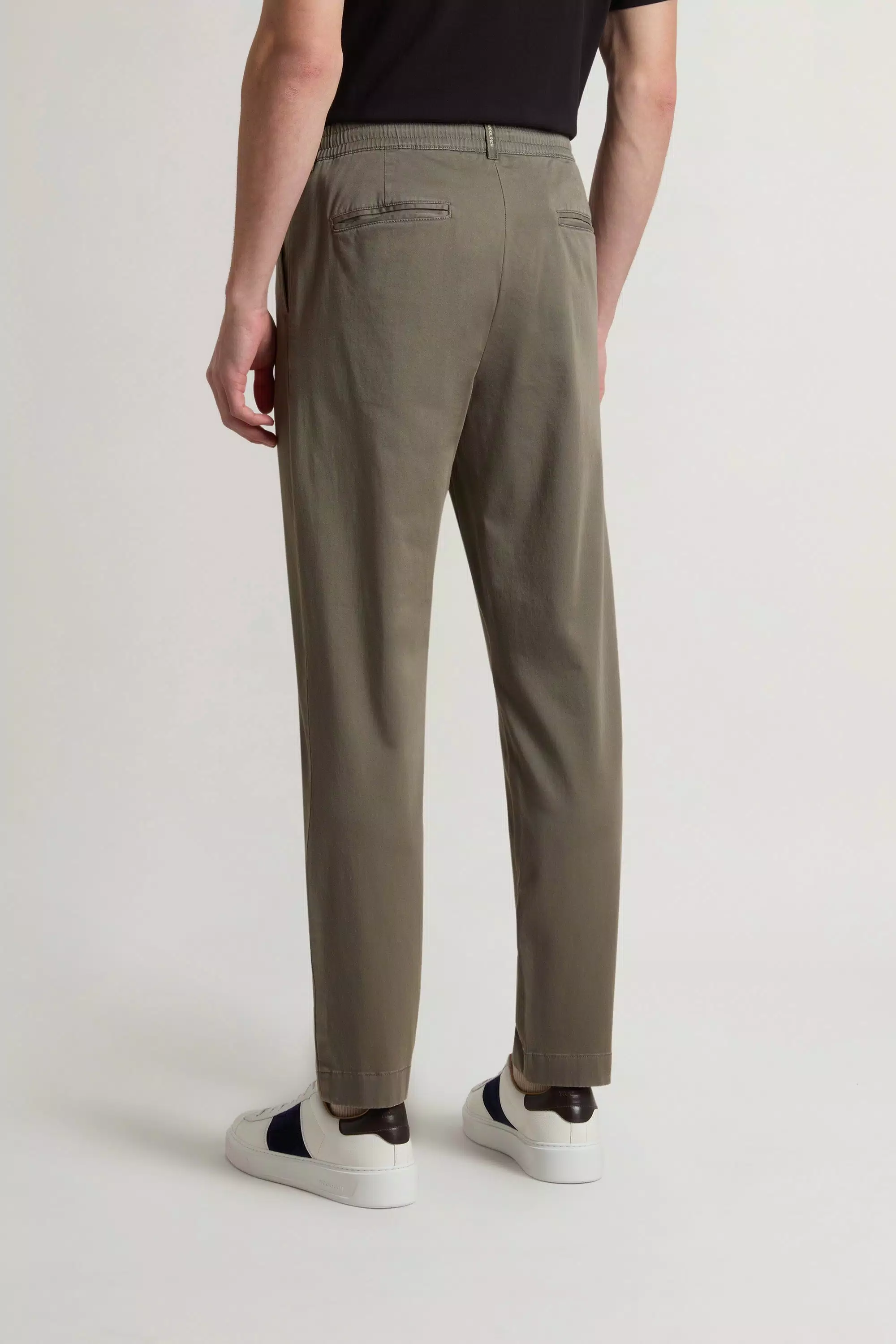 Garment-Dyed Milton Pants in Cotton Twill - Smokey Olive