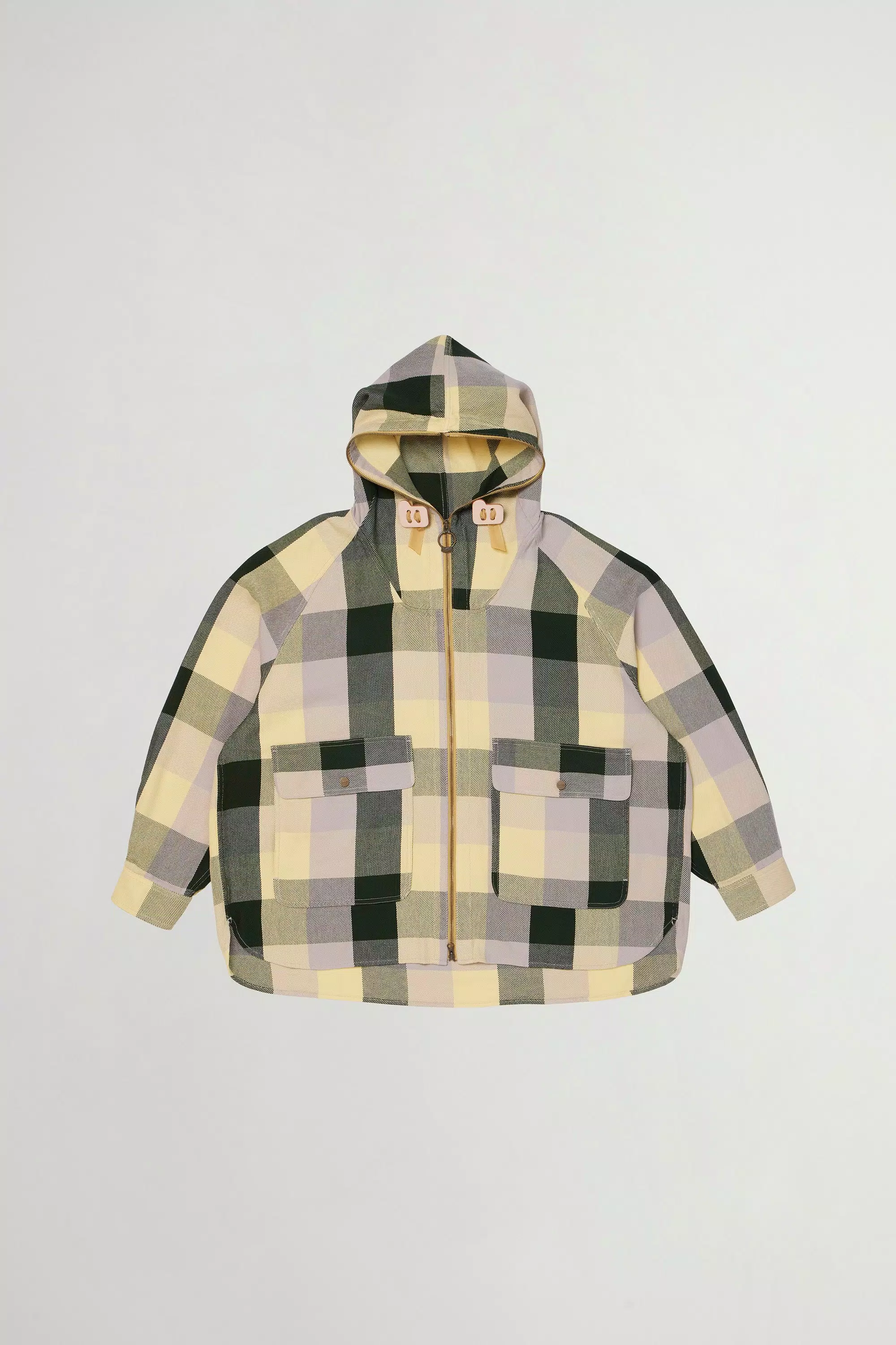 Buffalo Jacket in Checked Pure Cotton - Yellow